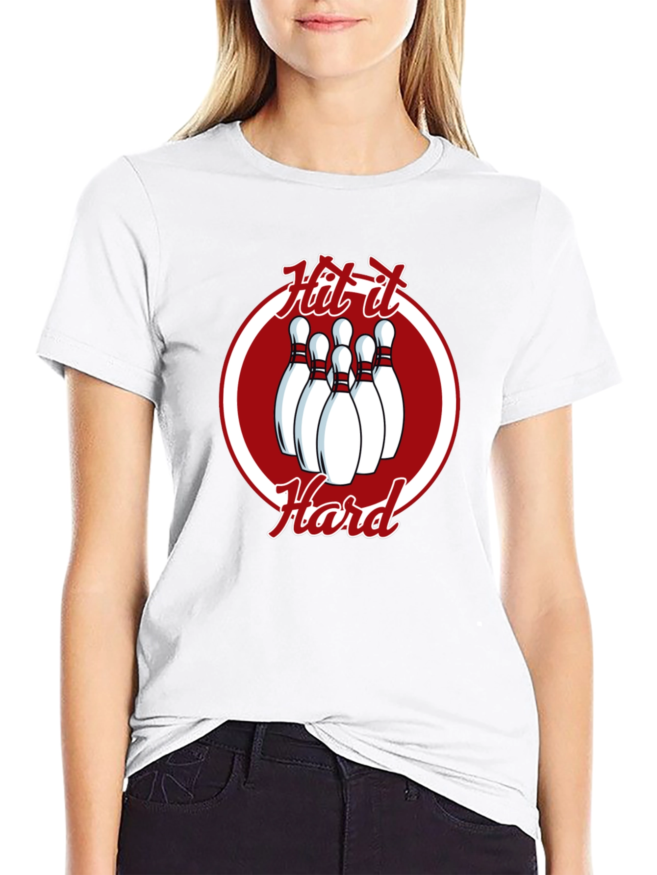 Hit It Hard Bowling T-Shirt - Strike Master Tee