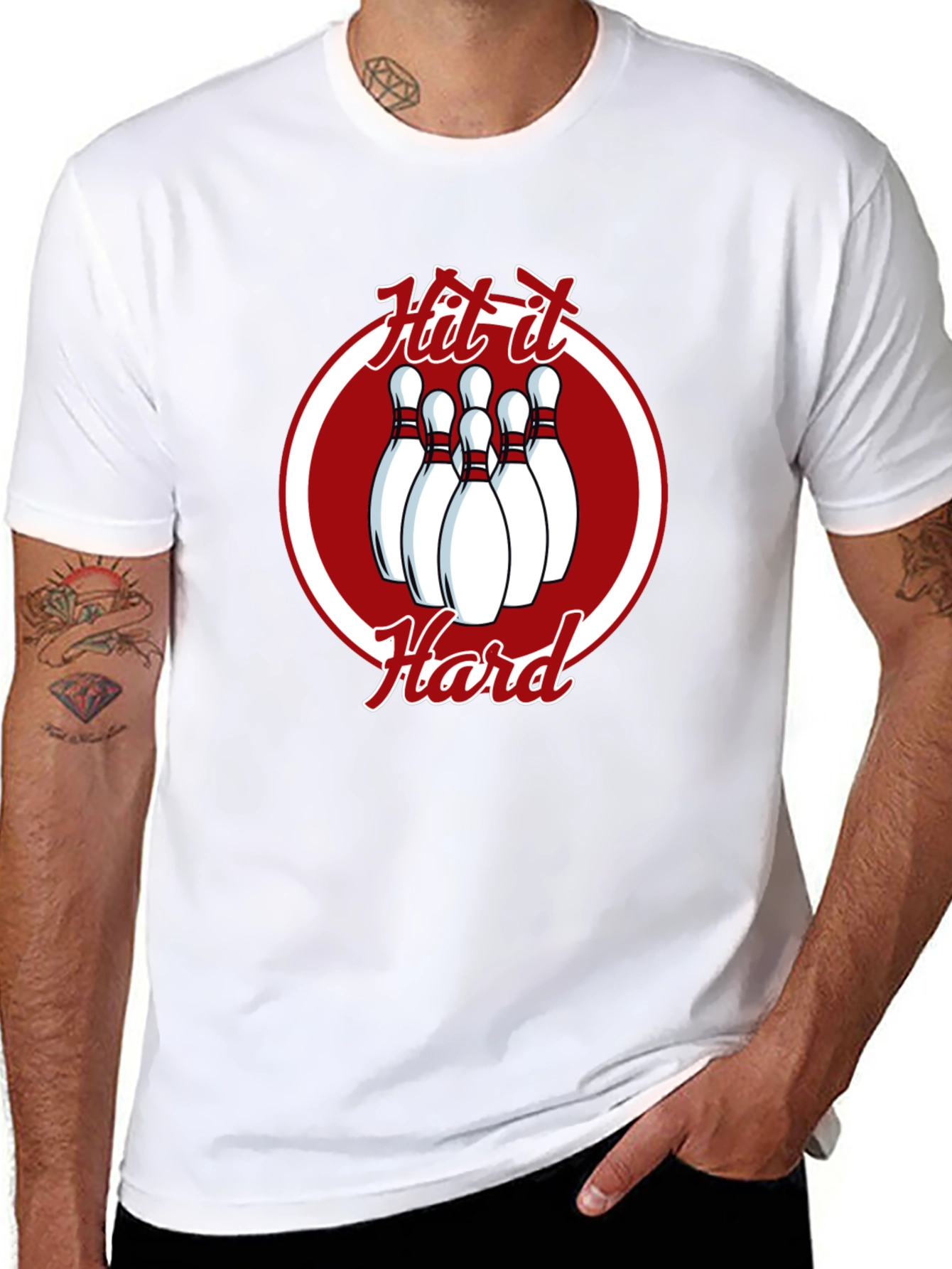 Hit It Hard Bowling T-Shirt - Strike Master Tee