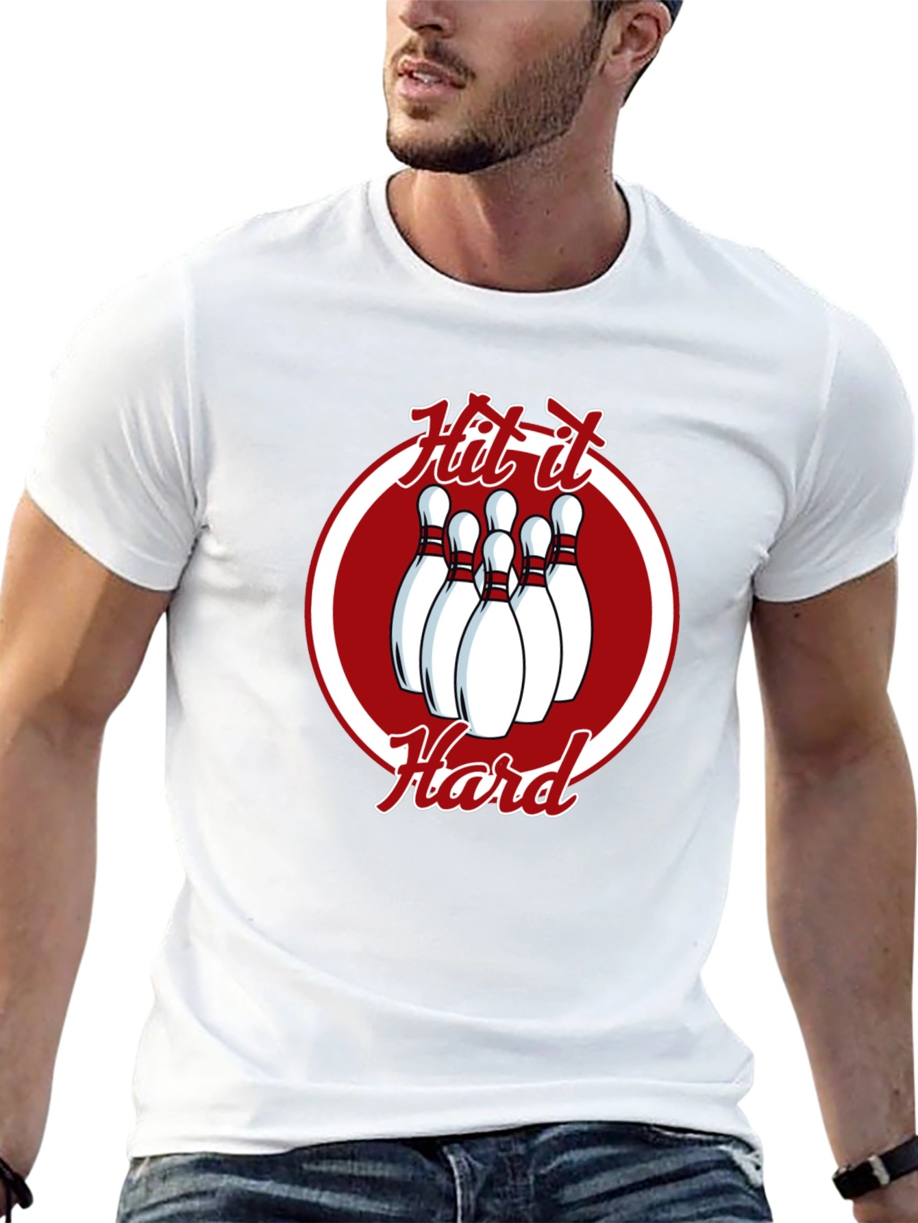 Hit It Hard Bowling T-Shirt - Strike Master Tee