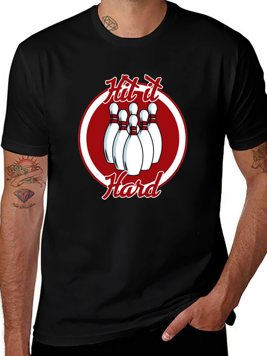 Hit It Hard Bowling T-Shirt - Strike Master Tee