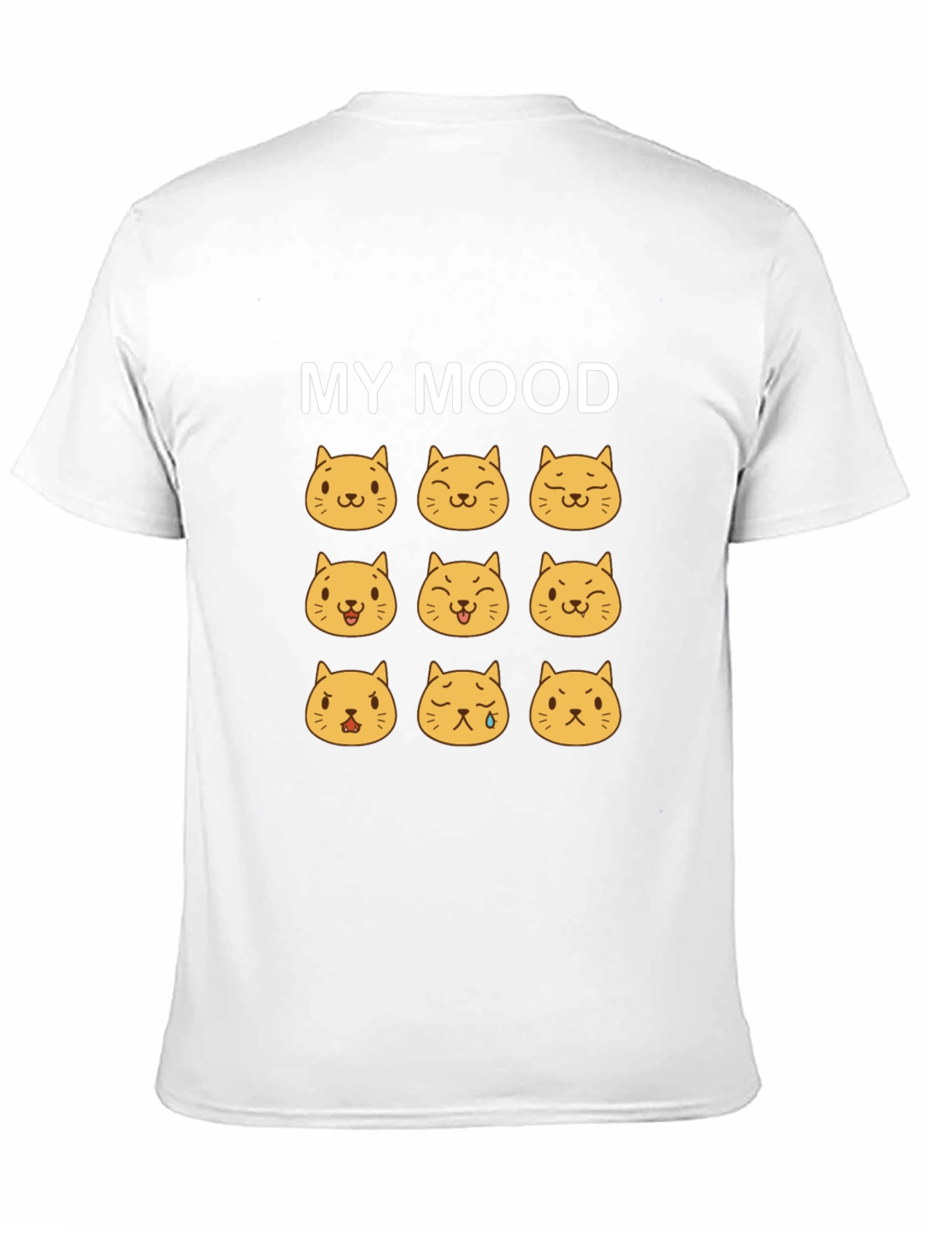 Mood Cats Black T-Shirt - Express Yourself!