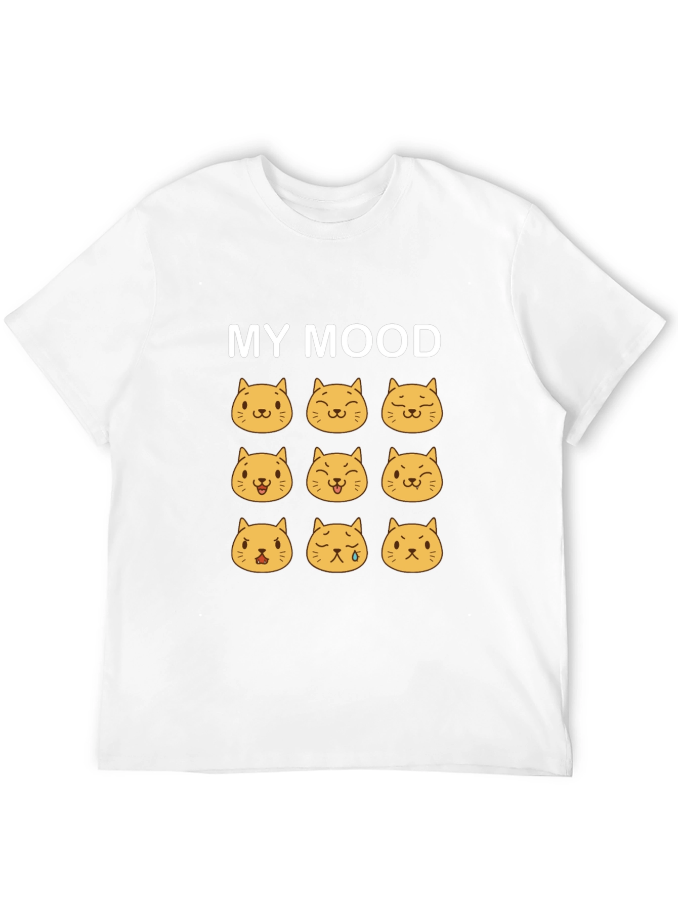 Mood Cats Black T-Shirt - Express Yourself!