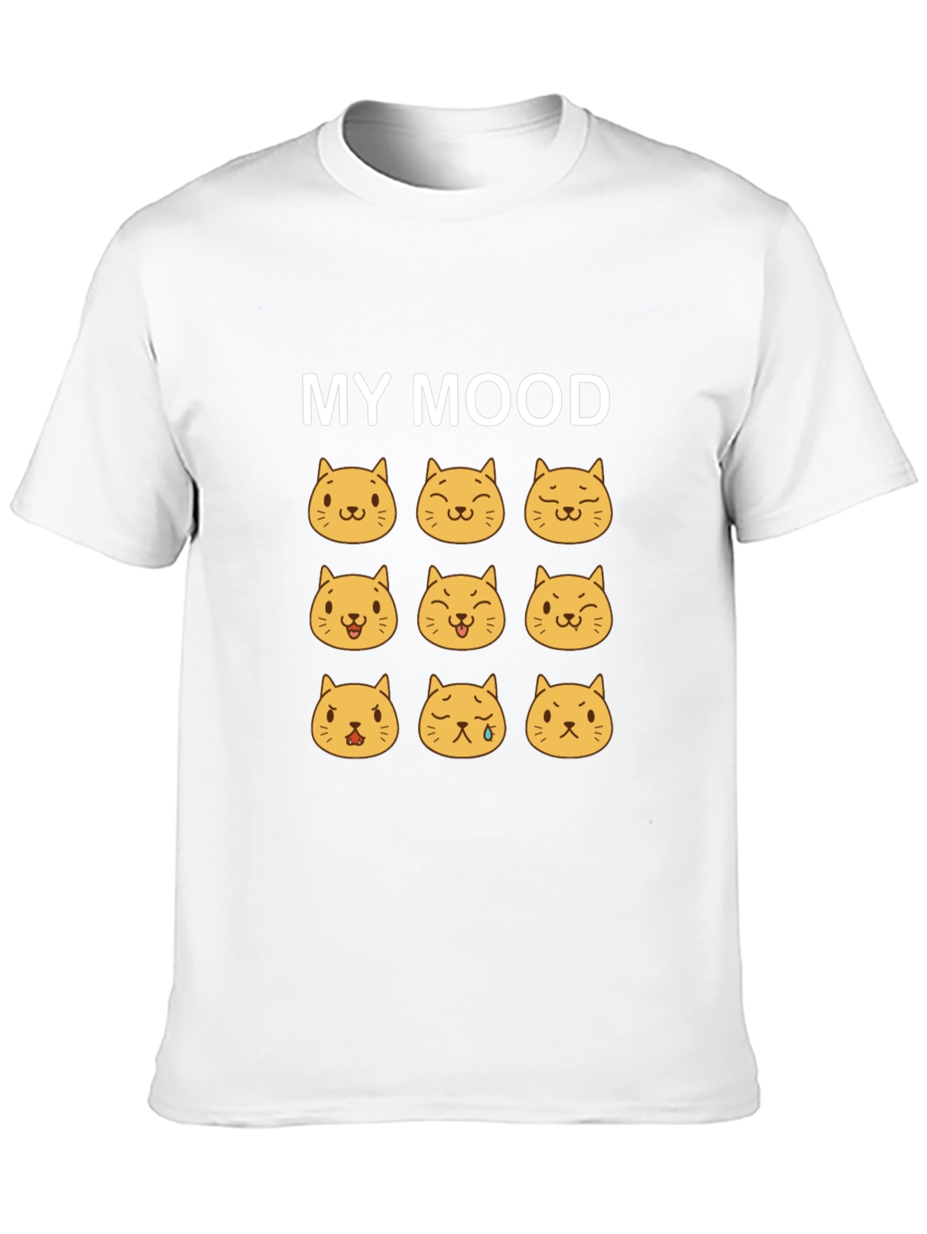 Mood Cats Black T-Shirt - Express Yourself!