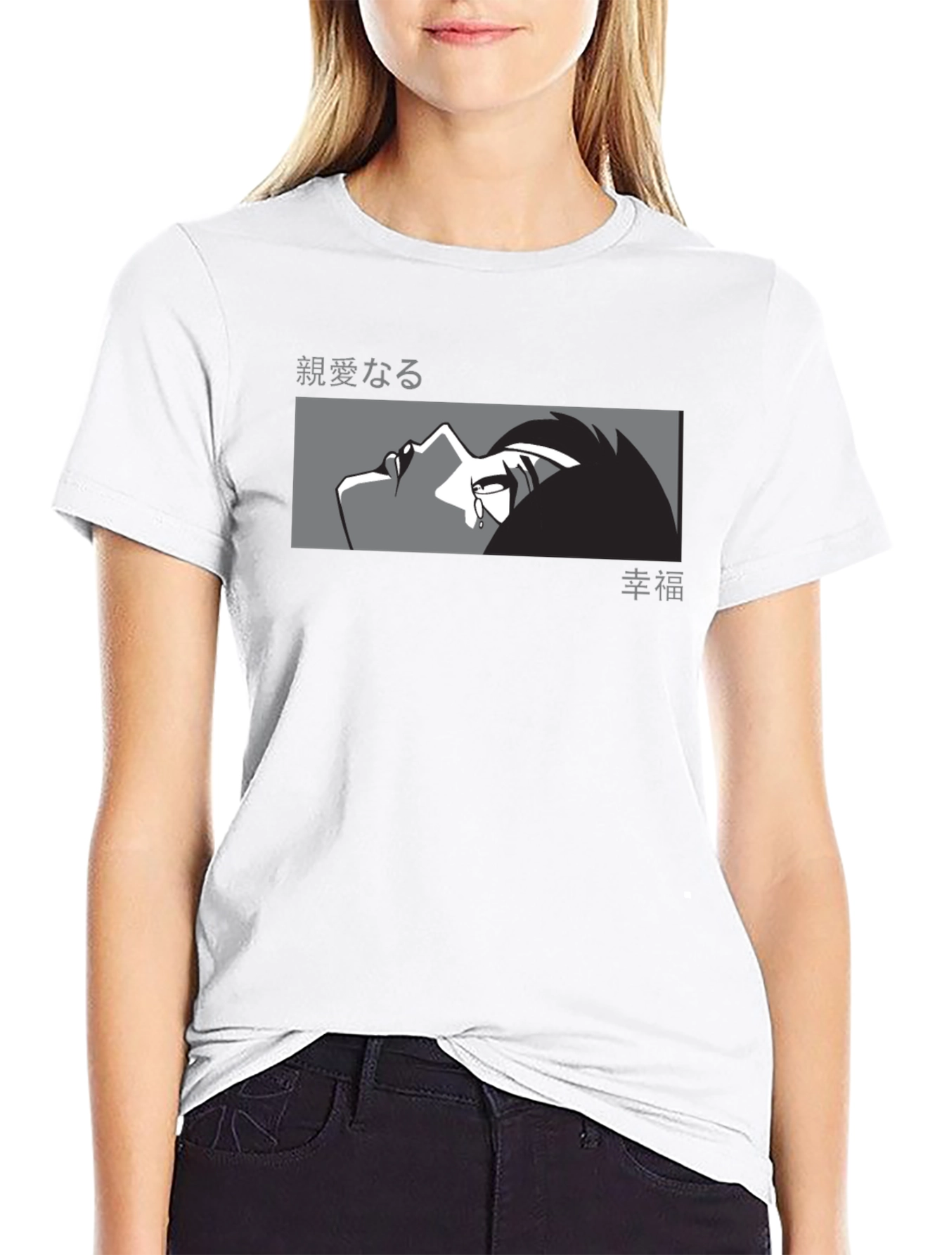 Anime Graphic Tee - Mens Black T-Shirt