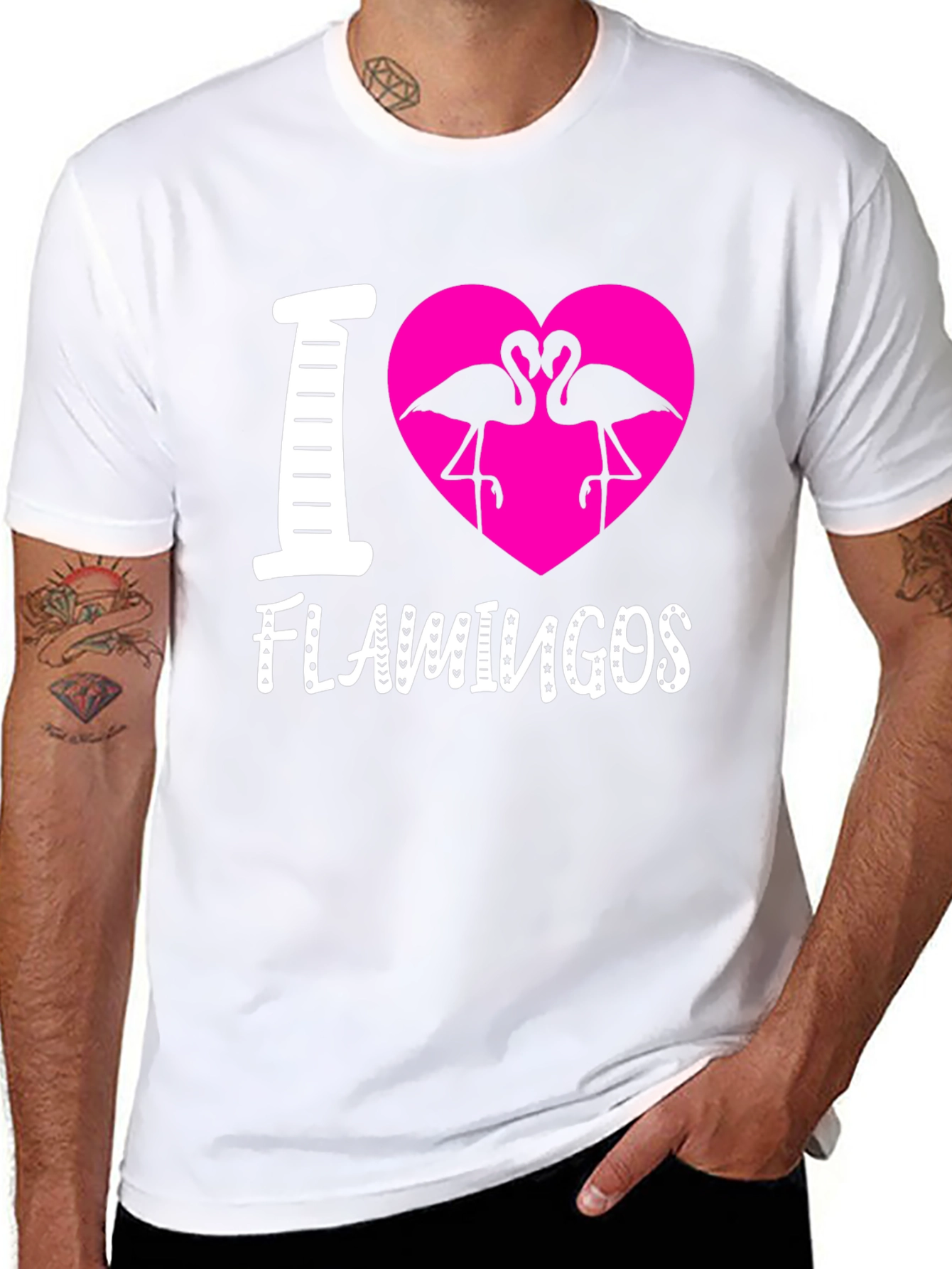 I Heart Flamingos Graphic Tee