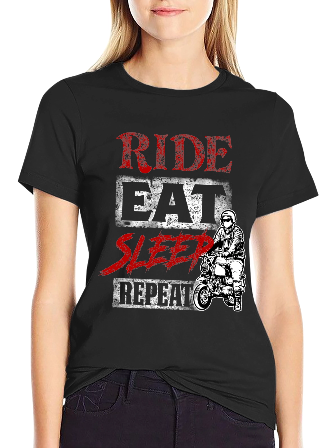Ride Eat Sleep Repeat Graphic T-Shirt