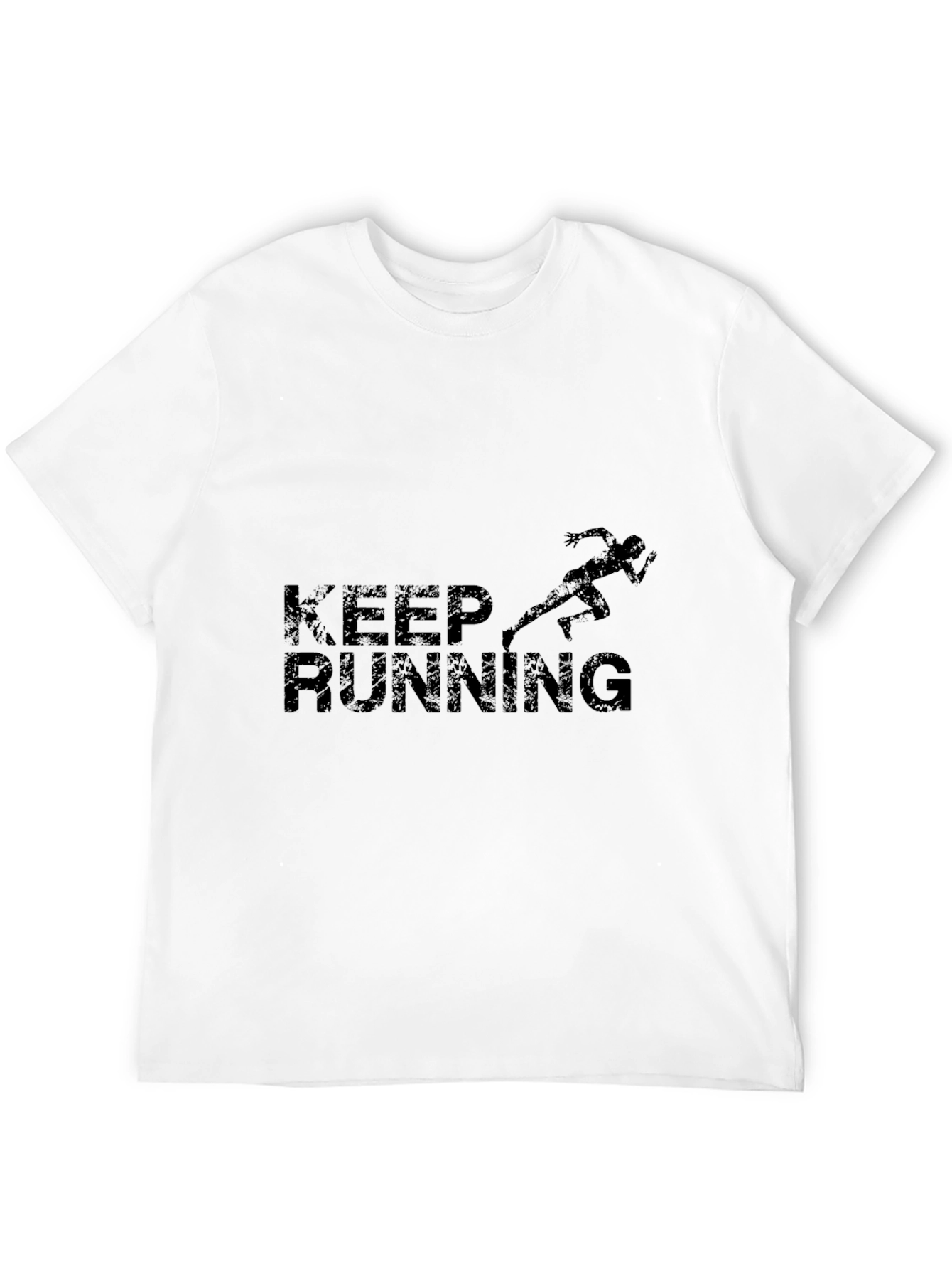 Keep Running T-Shirt - Black Athletic Design