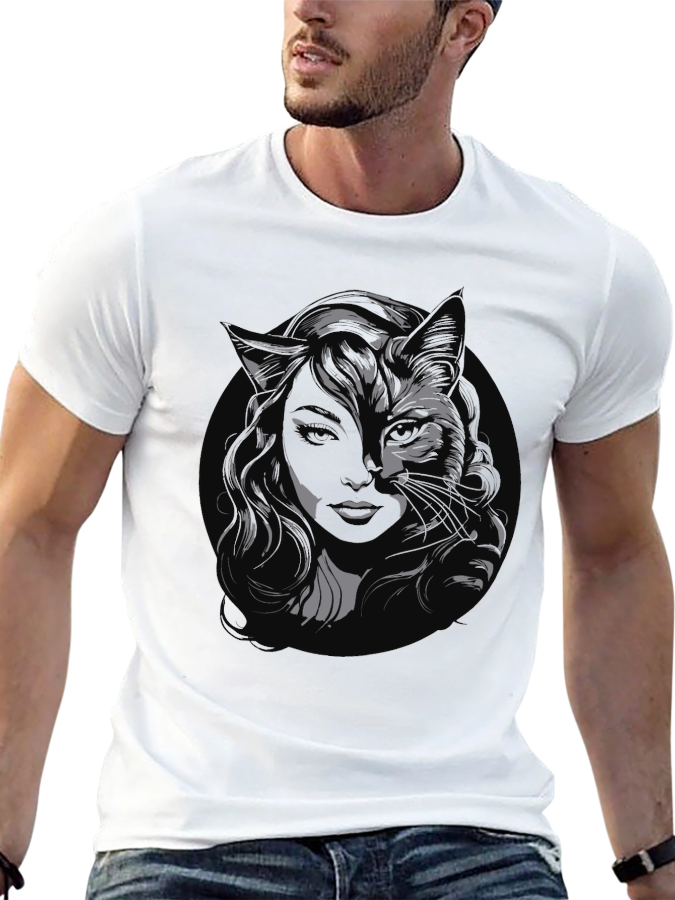 Mystic Catwoman Graphic T-Shirt - Black