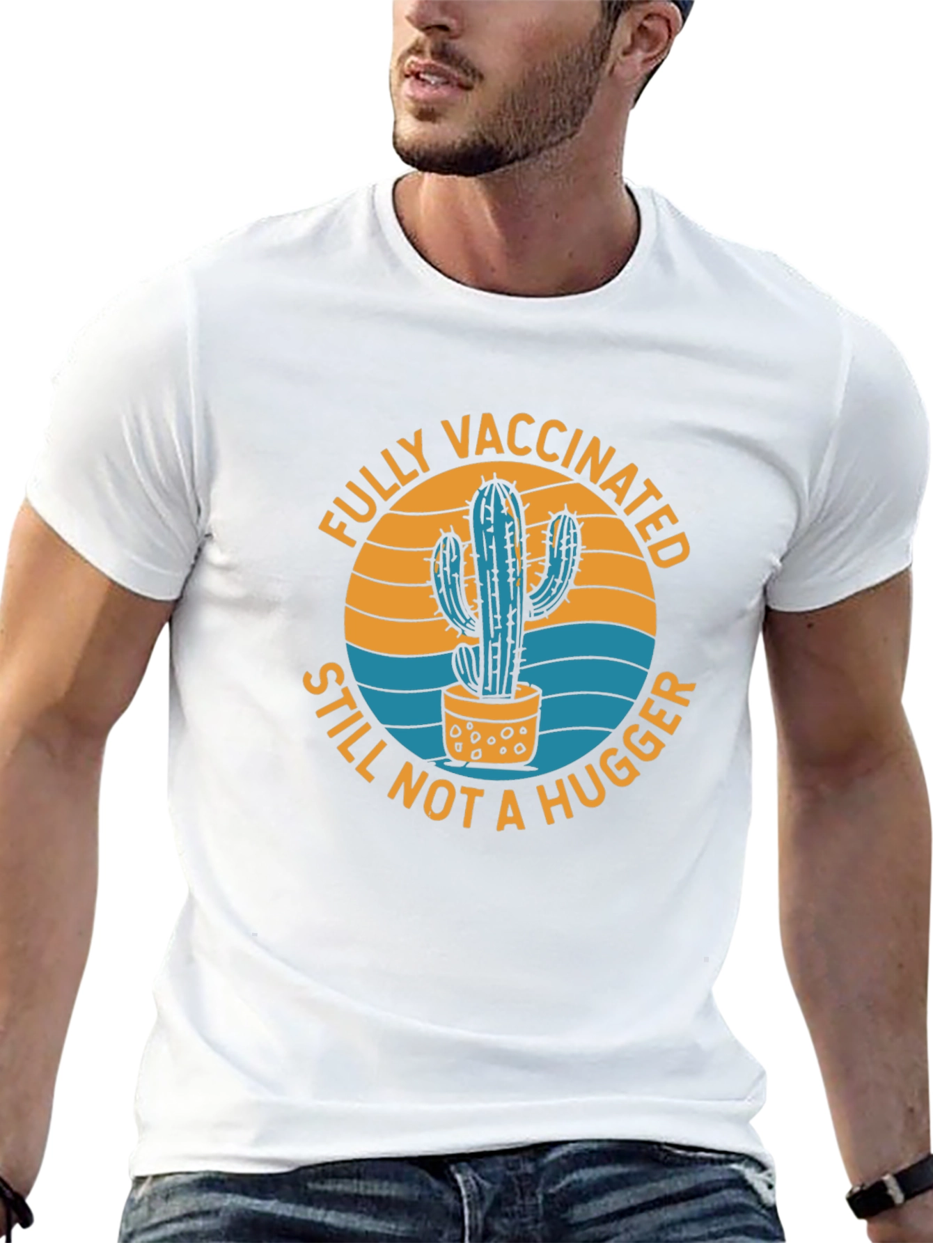 Fully Vaccinated Cactus Graphic Tee - Hugger Beware