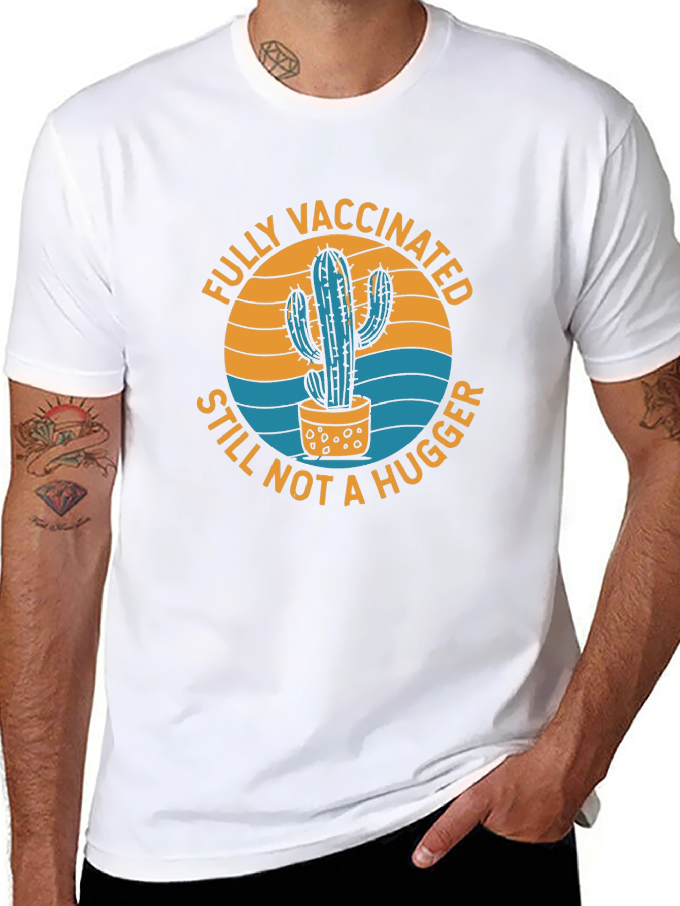 Fully Vaccinated Cactus Graphic Tee - Hugger Beware