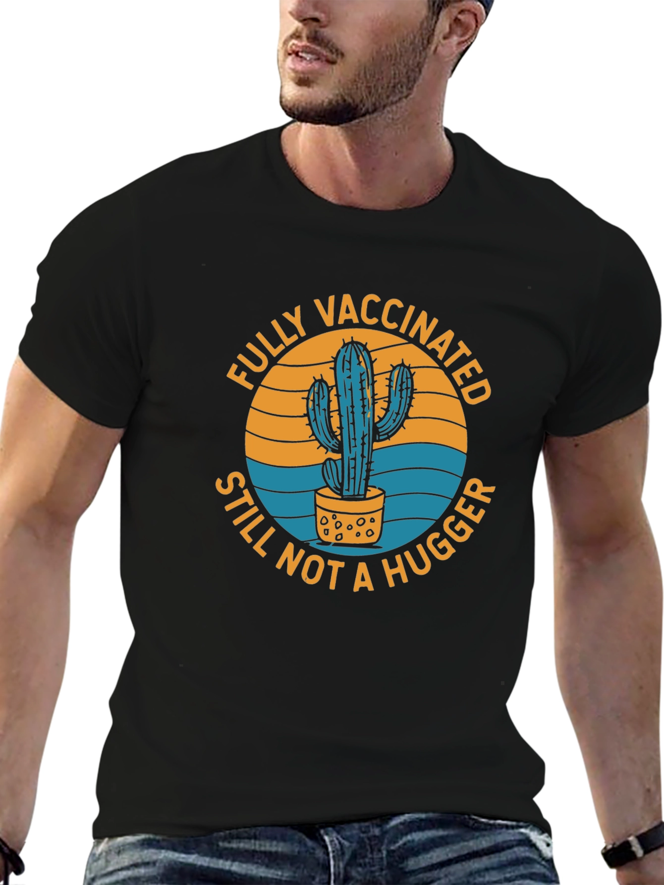 Fully Vaccinated Cactus Graphic Tee - Hugger Beware