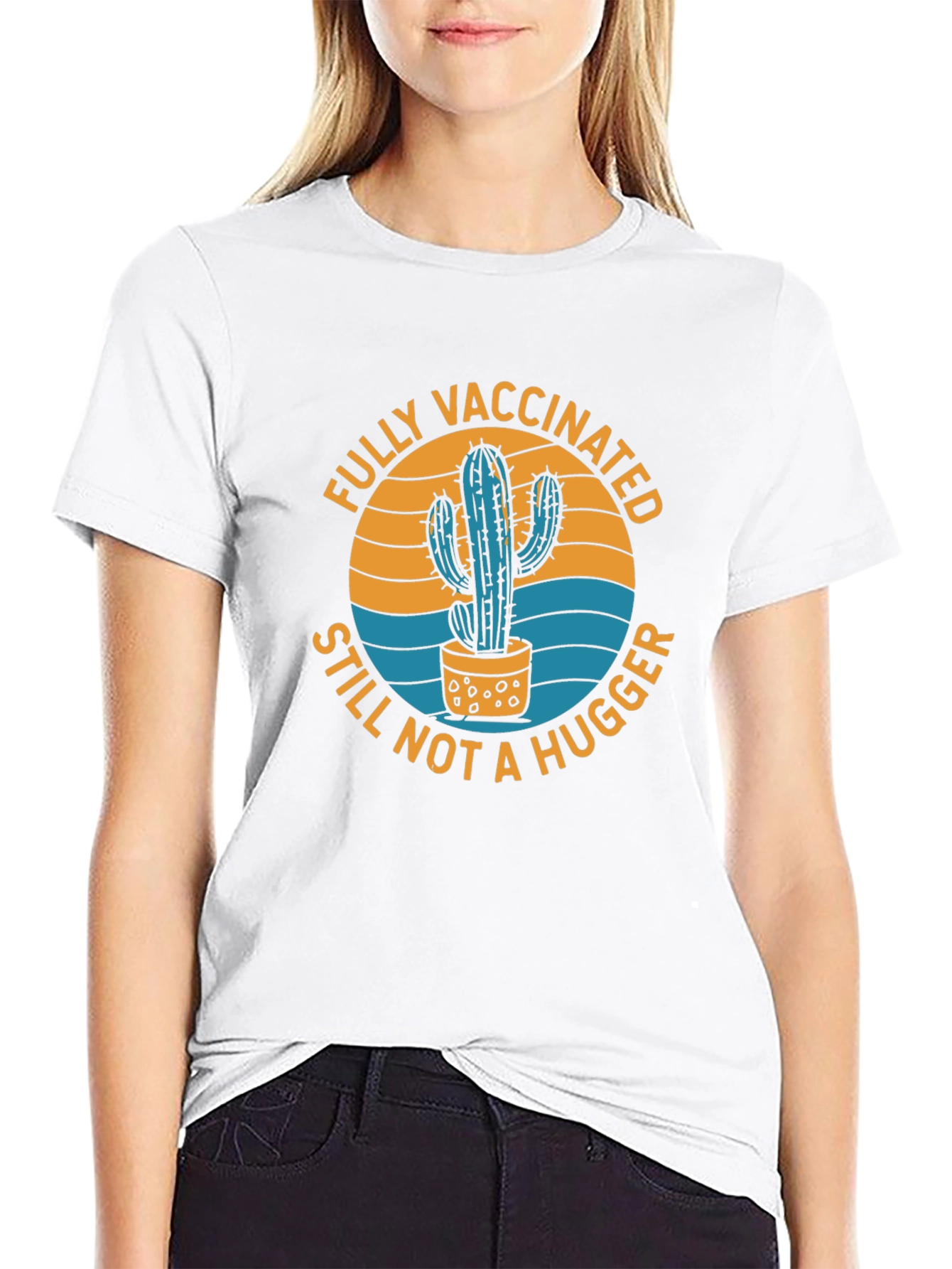 Fully Vaccinated Cactus Graphic Tee - Hugger Beware