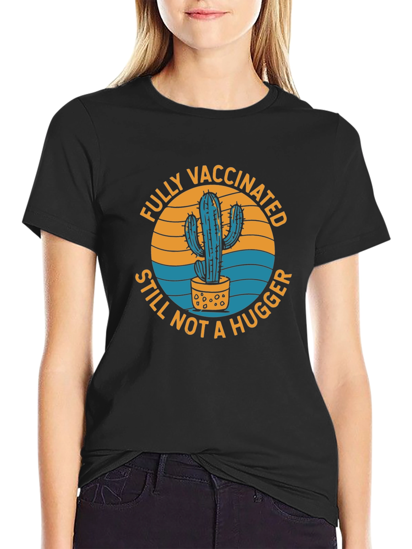 Fully Vaccinated Cactus Graphic Tee - Hugger Beware