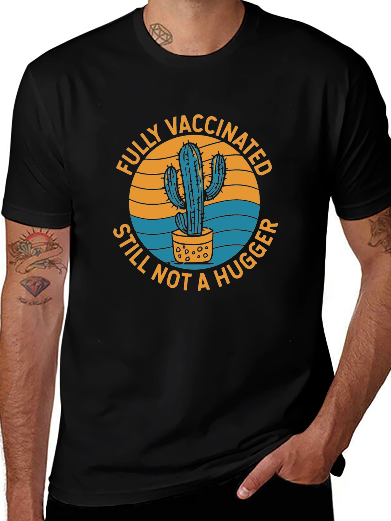 Fully Vaccinated Cactus Graphic Tee - Hugger Beware