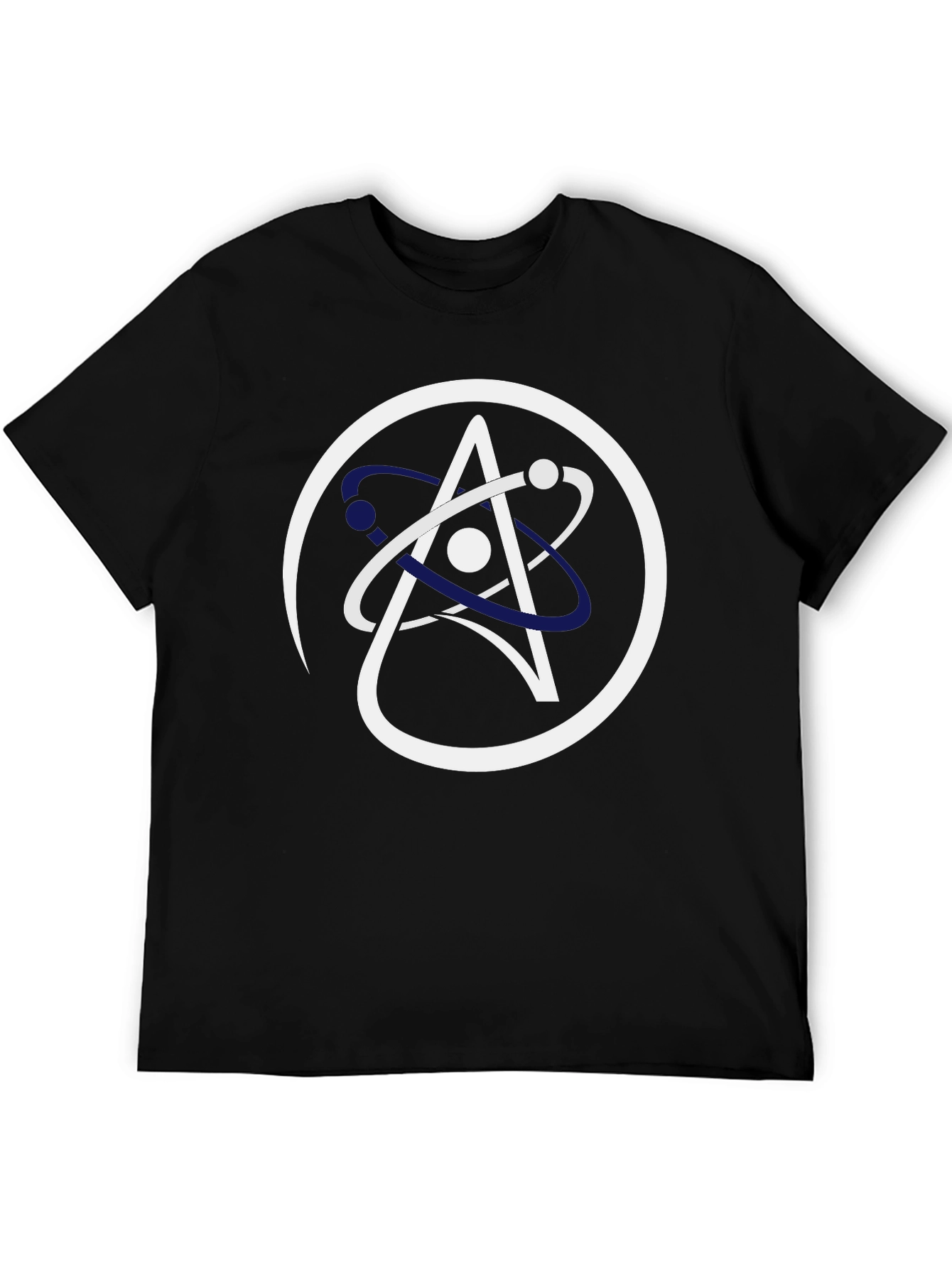 Science Atom Logo Black T-Shirt