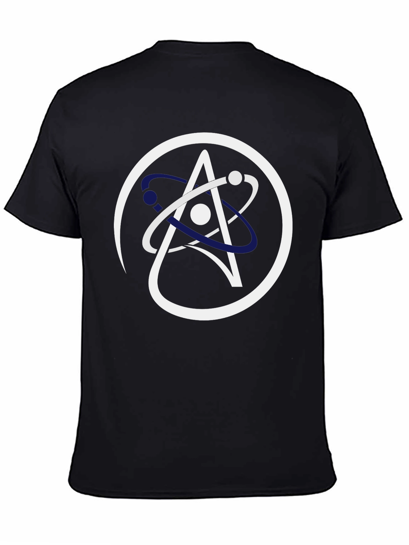 Science Atom Logo Black T-Shirt