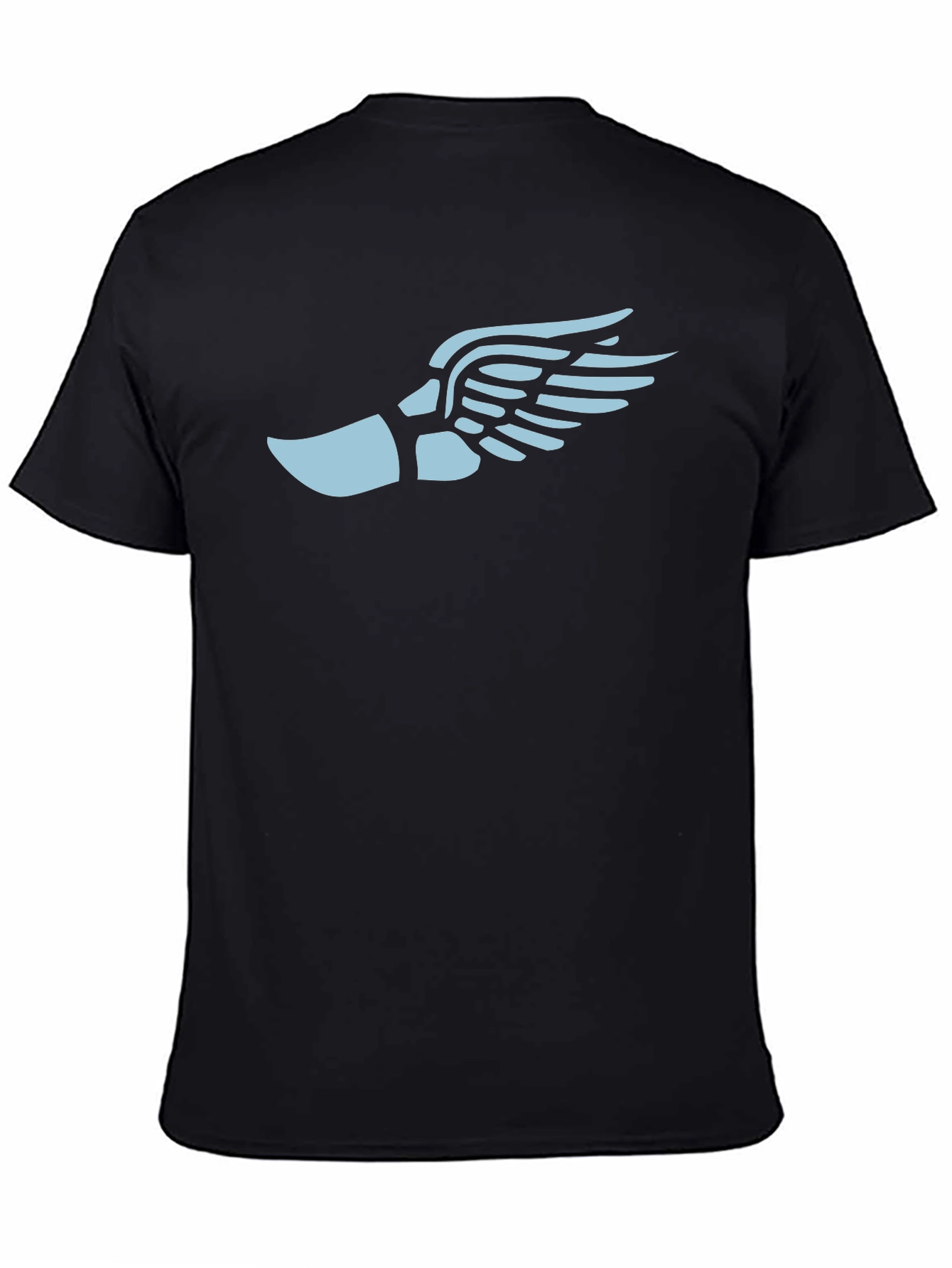 Winged Foot Graphic Tee - Black Cotton Blend