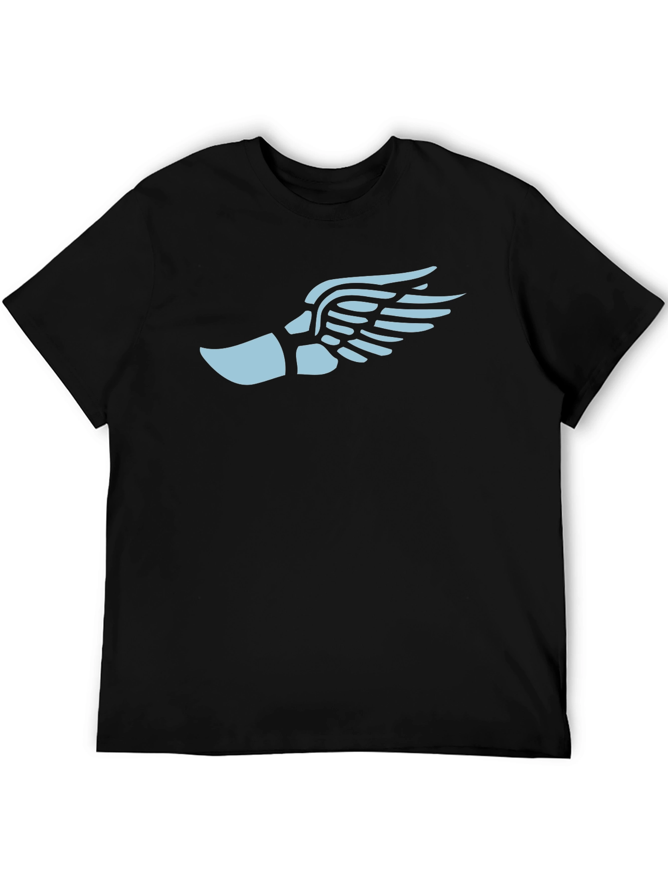 Winged Foot Graphic Tee - Black Cotton Blend