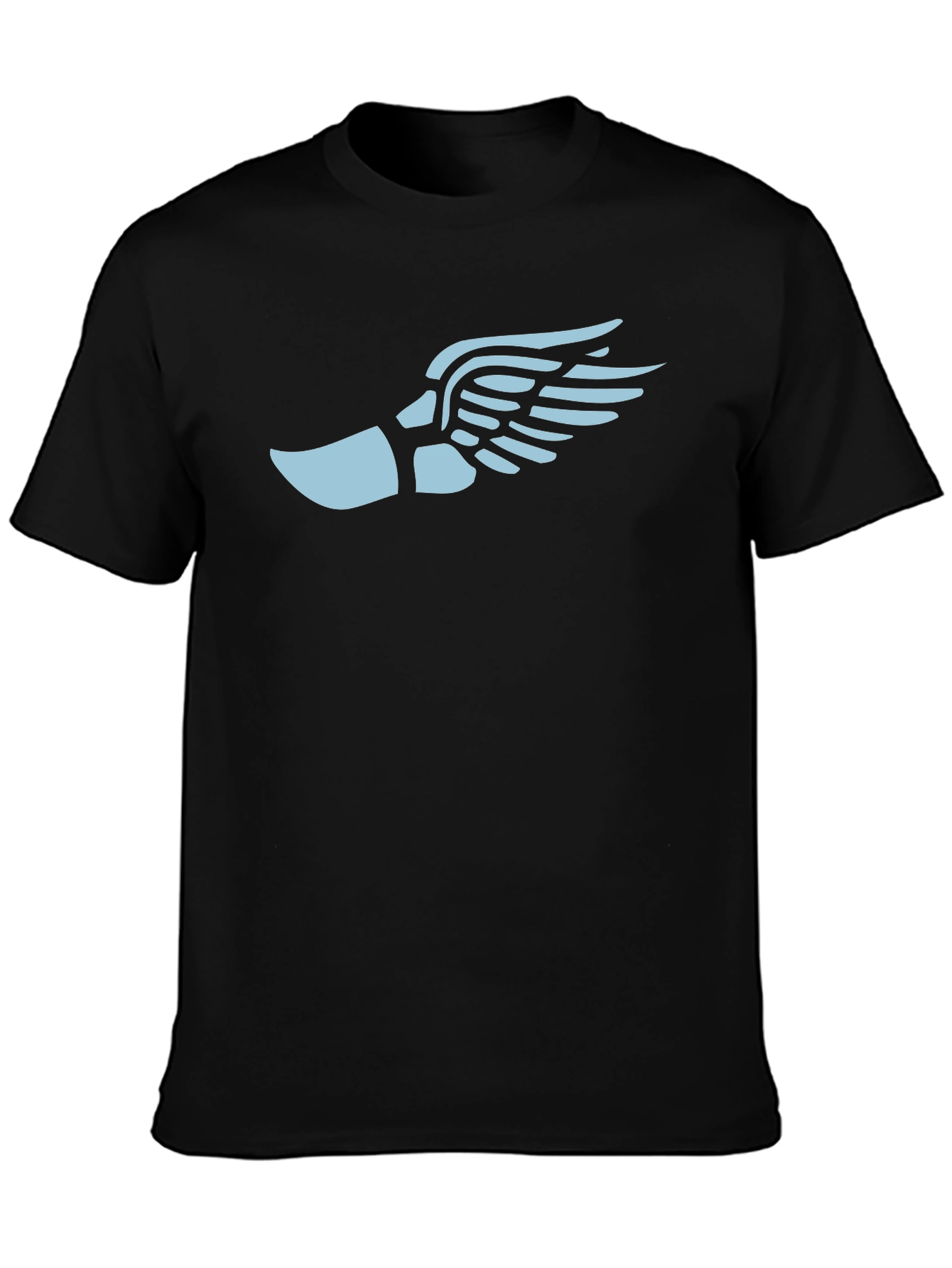 Winged Foot Graphic Tee - Black Cotton Blend