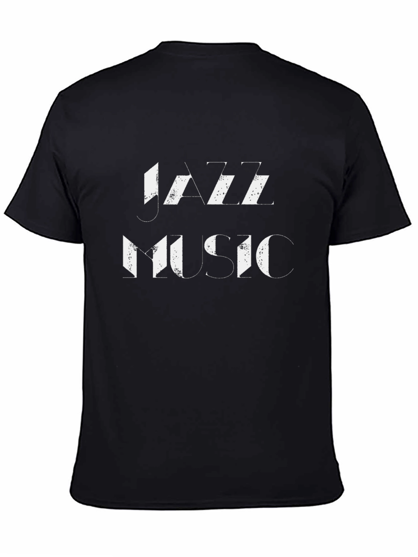Jazz Music Graphic Print Black T-Shirt