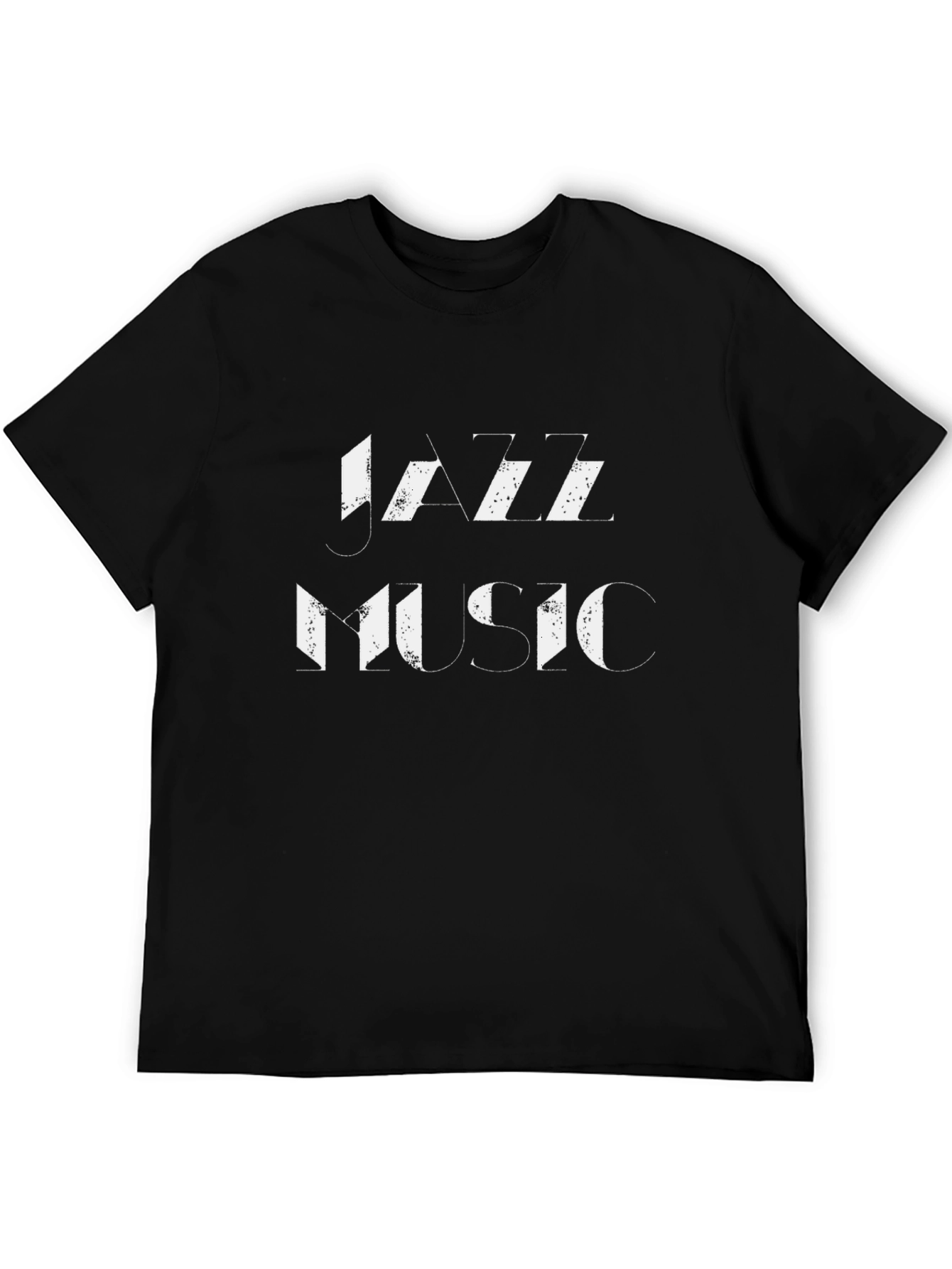 Jazz Music Graphic Print Black T-Shirt