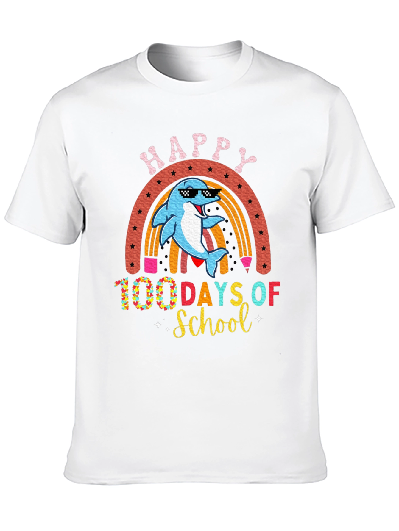 Happy 100 Days of School Dolphin T-Shirt
