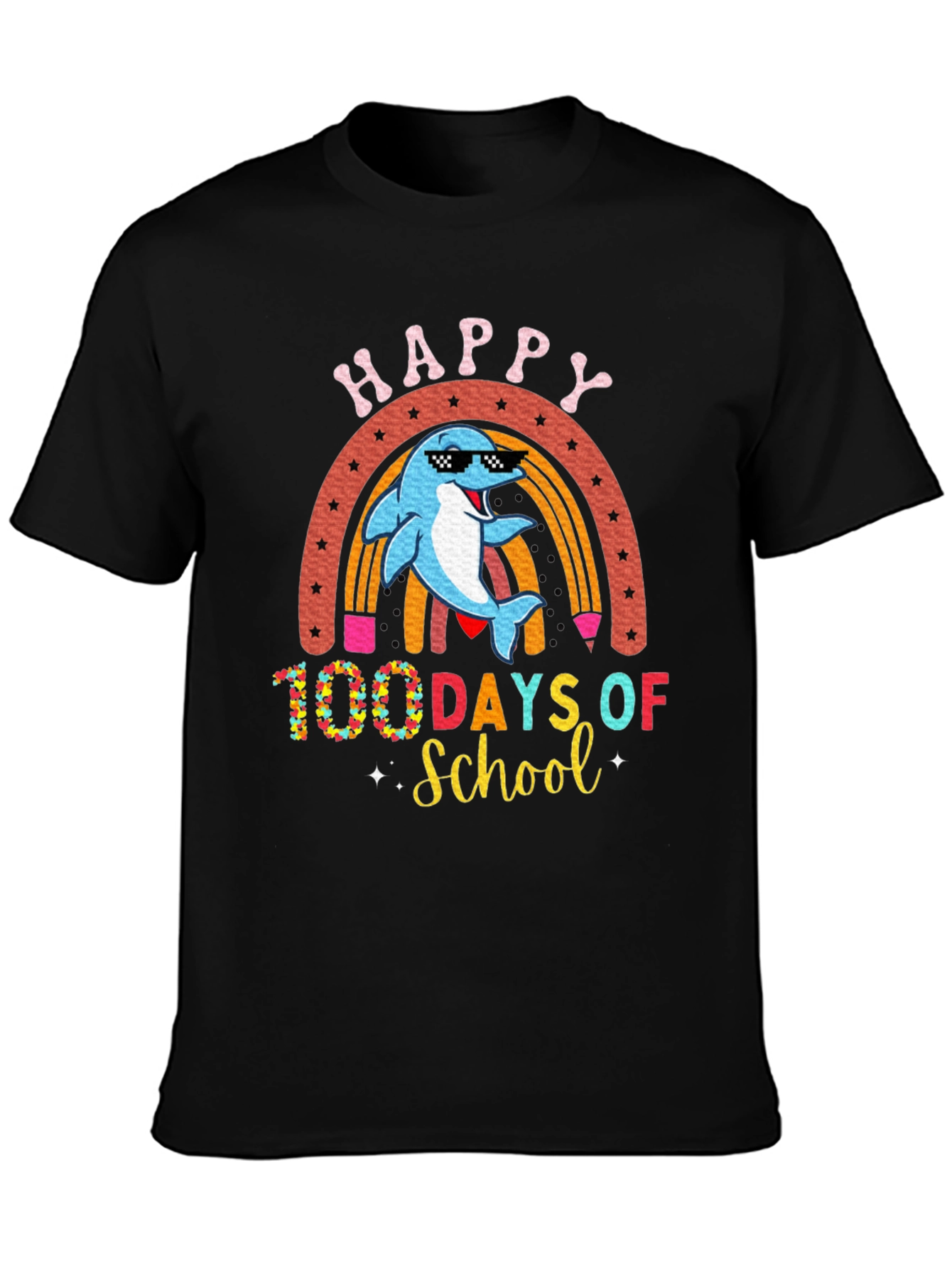 Happy 100 Days of School Dolphin T-Shirt