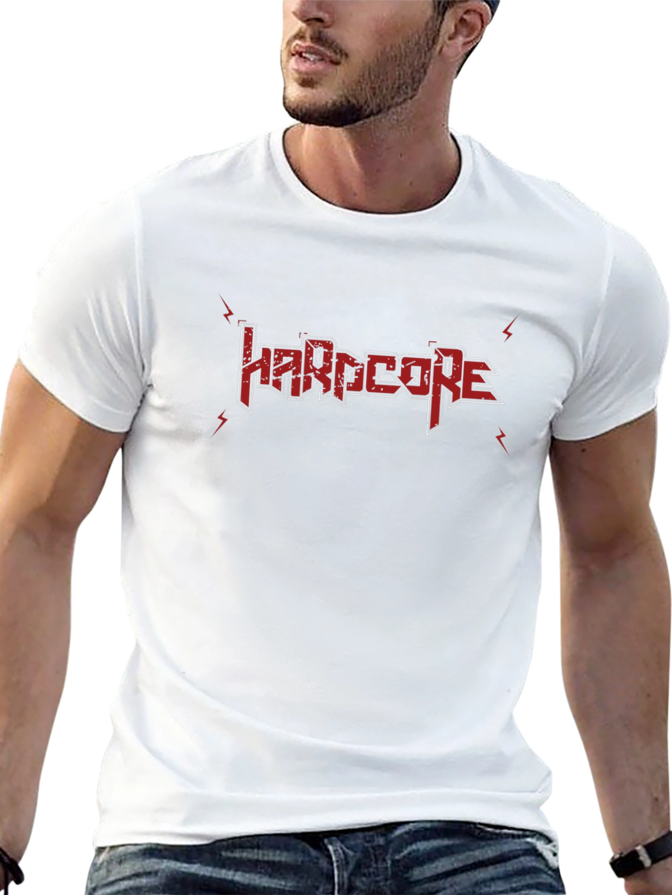 Hardcore Black Graphic Tee Shirt