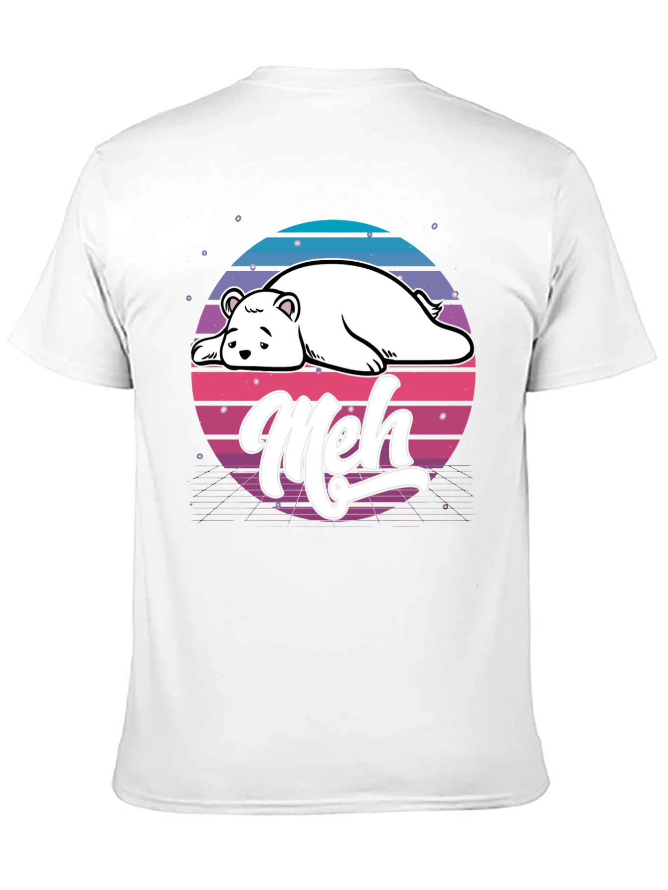 Meh Bear Retro T-Shirt - Lazy Days Aesthetic