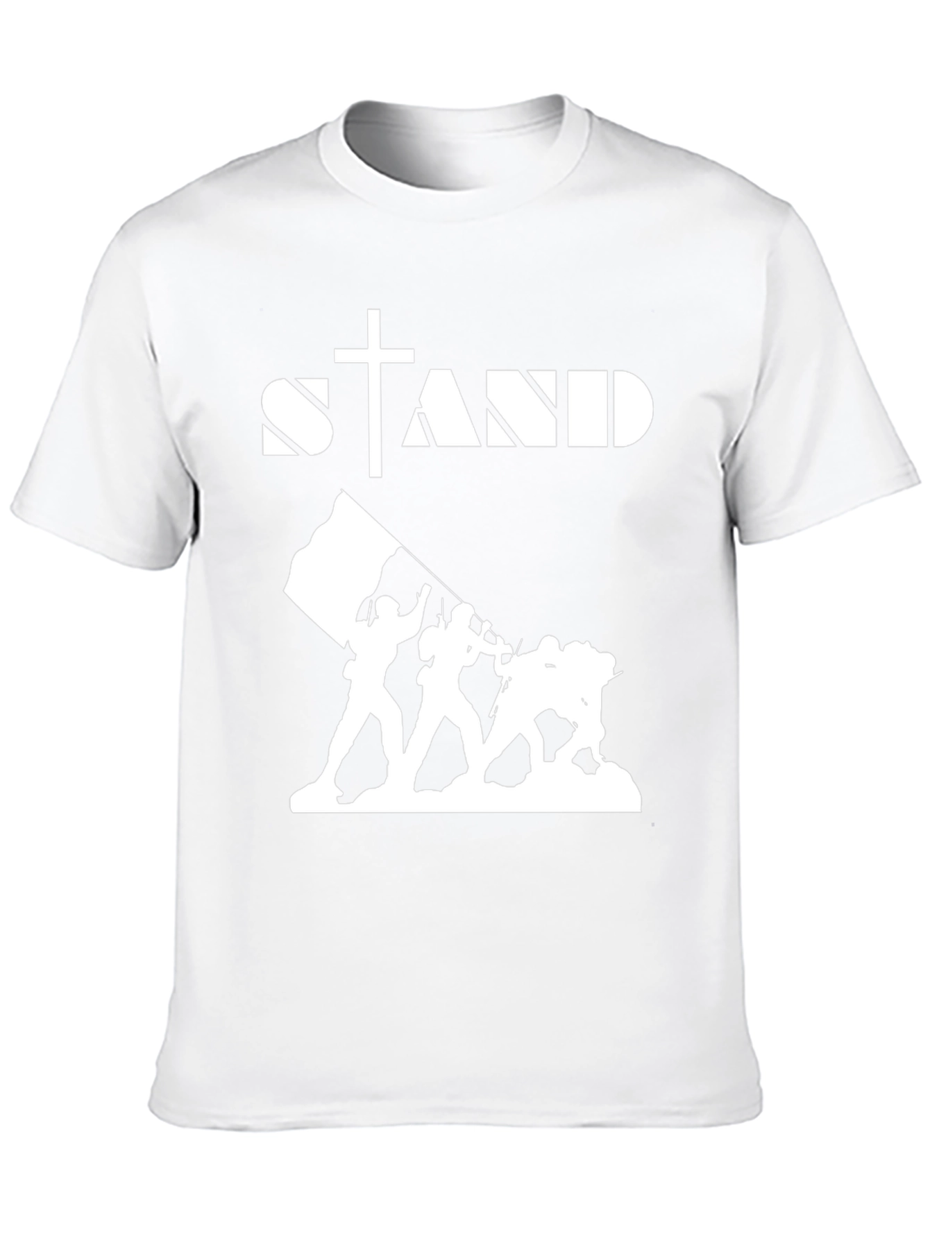 Stand T-Shirt - Military Flag Raising Graphic Tee