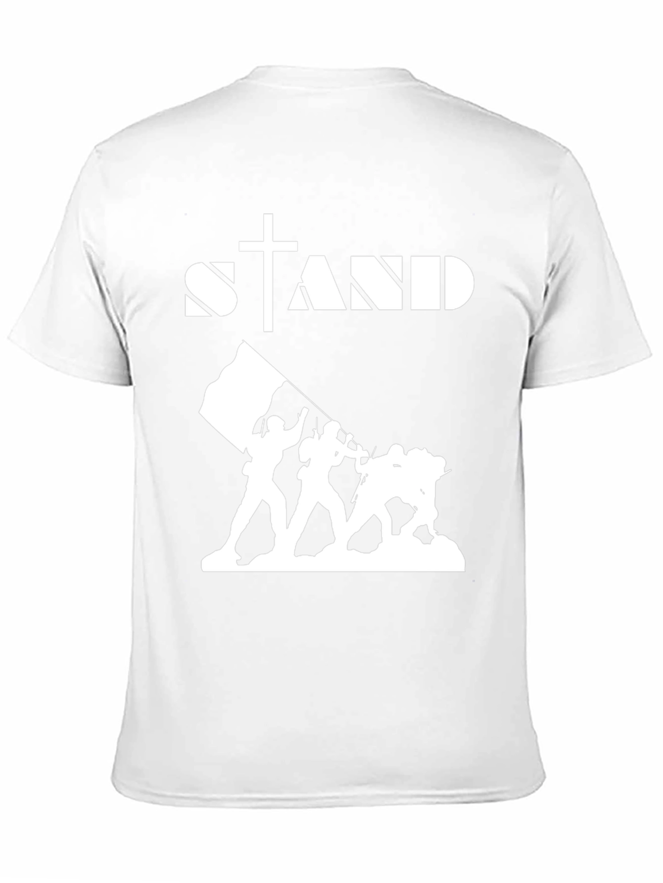 Stand T-Shirt - Military Flag Raising Graphic Tee