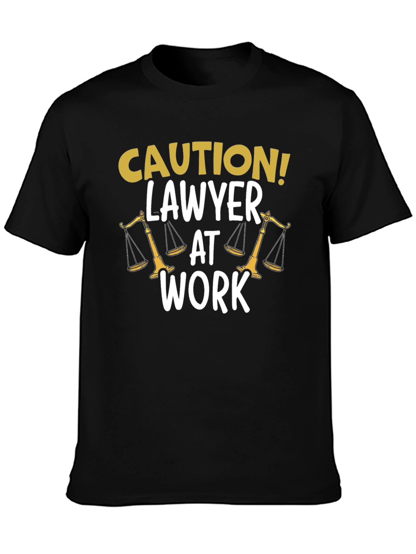 Caution! Lawyer At Work Novelty Graphic Tee