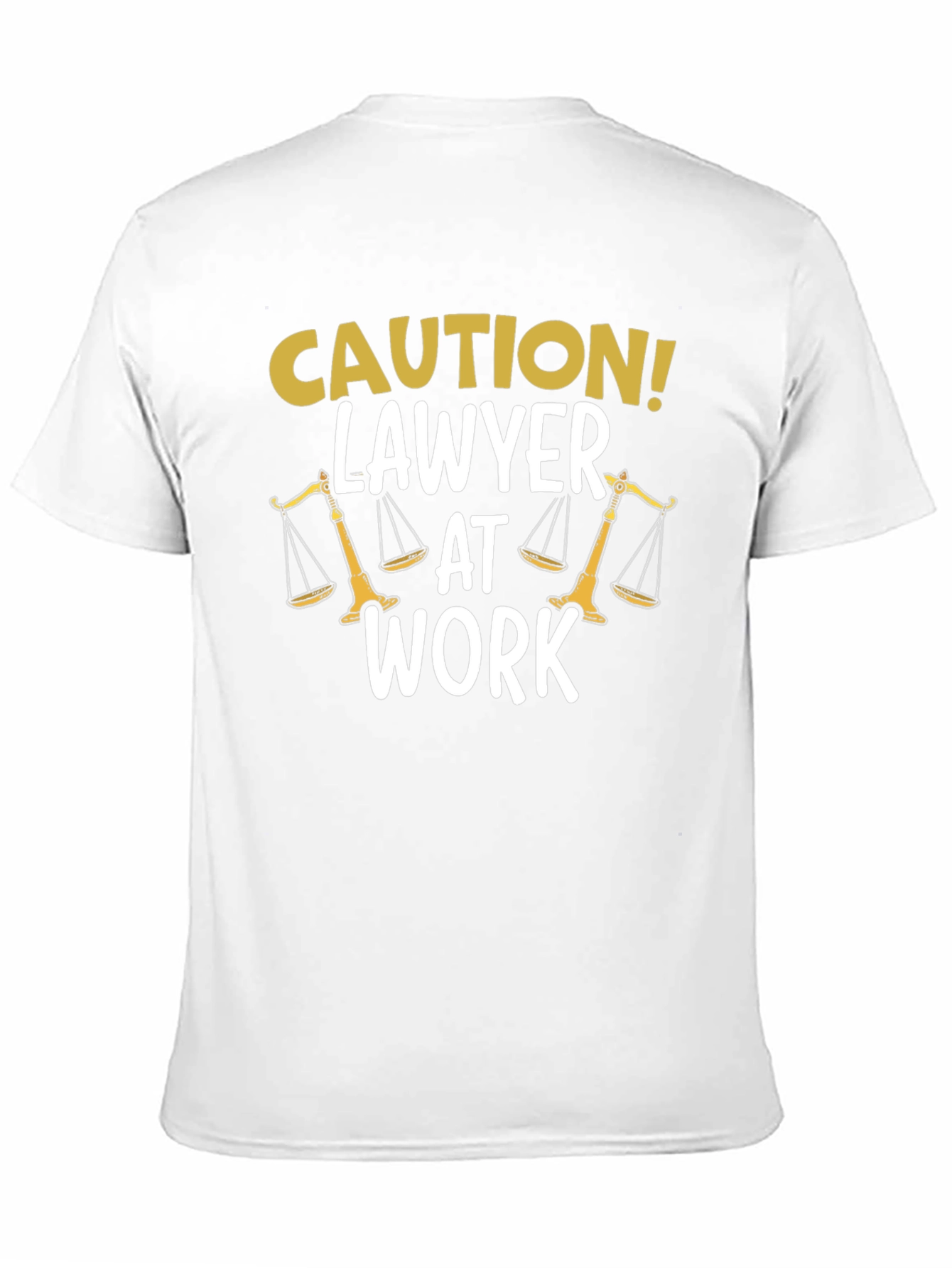 Caution! Lawyer At Work Novelty Graphic Tee