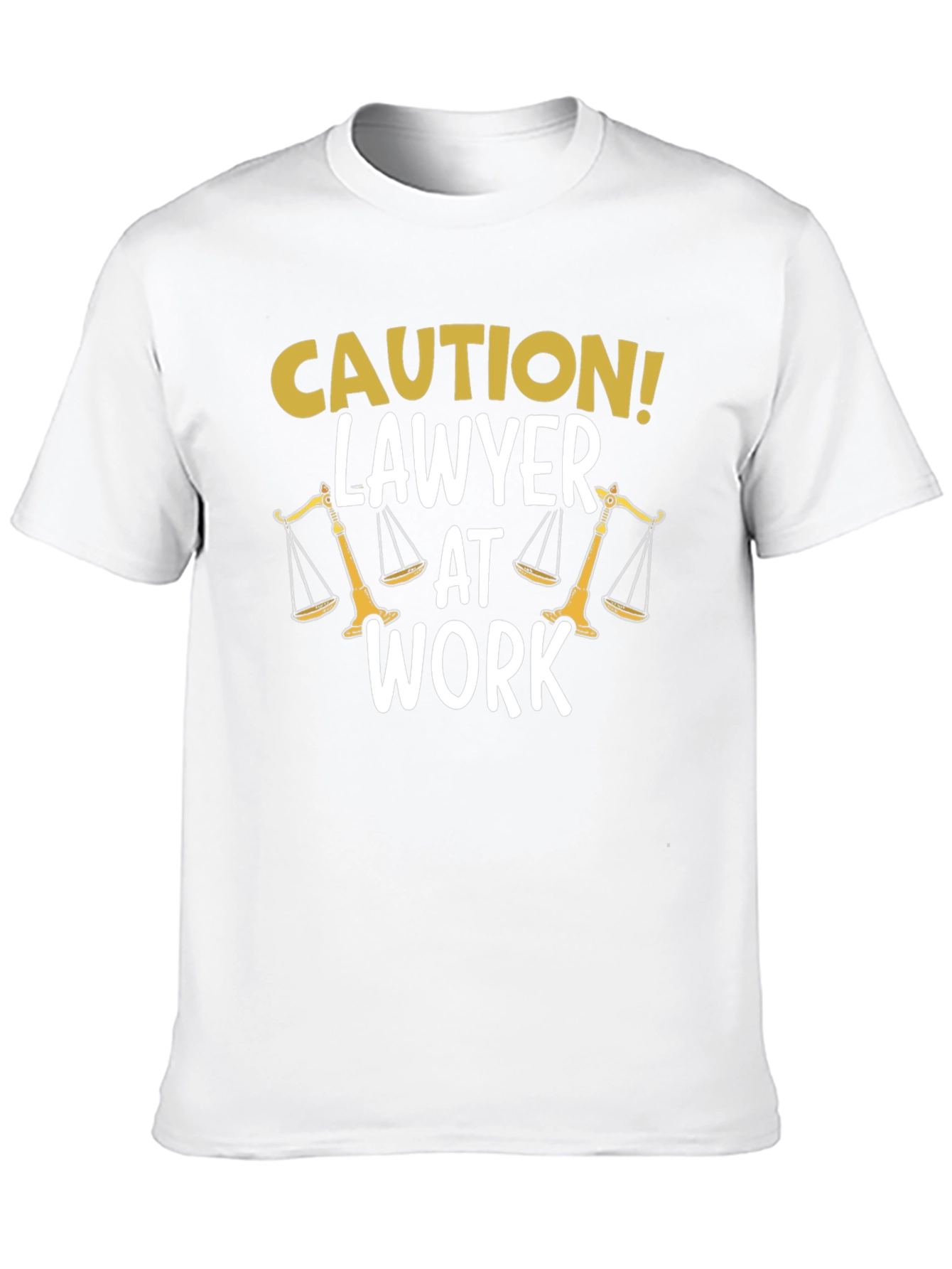 Caution! Lawyer At Work Novelty Graphic Tee