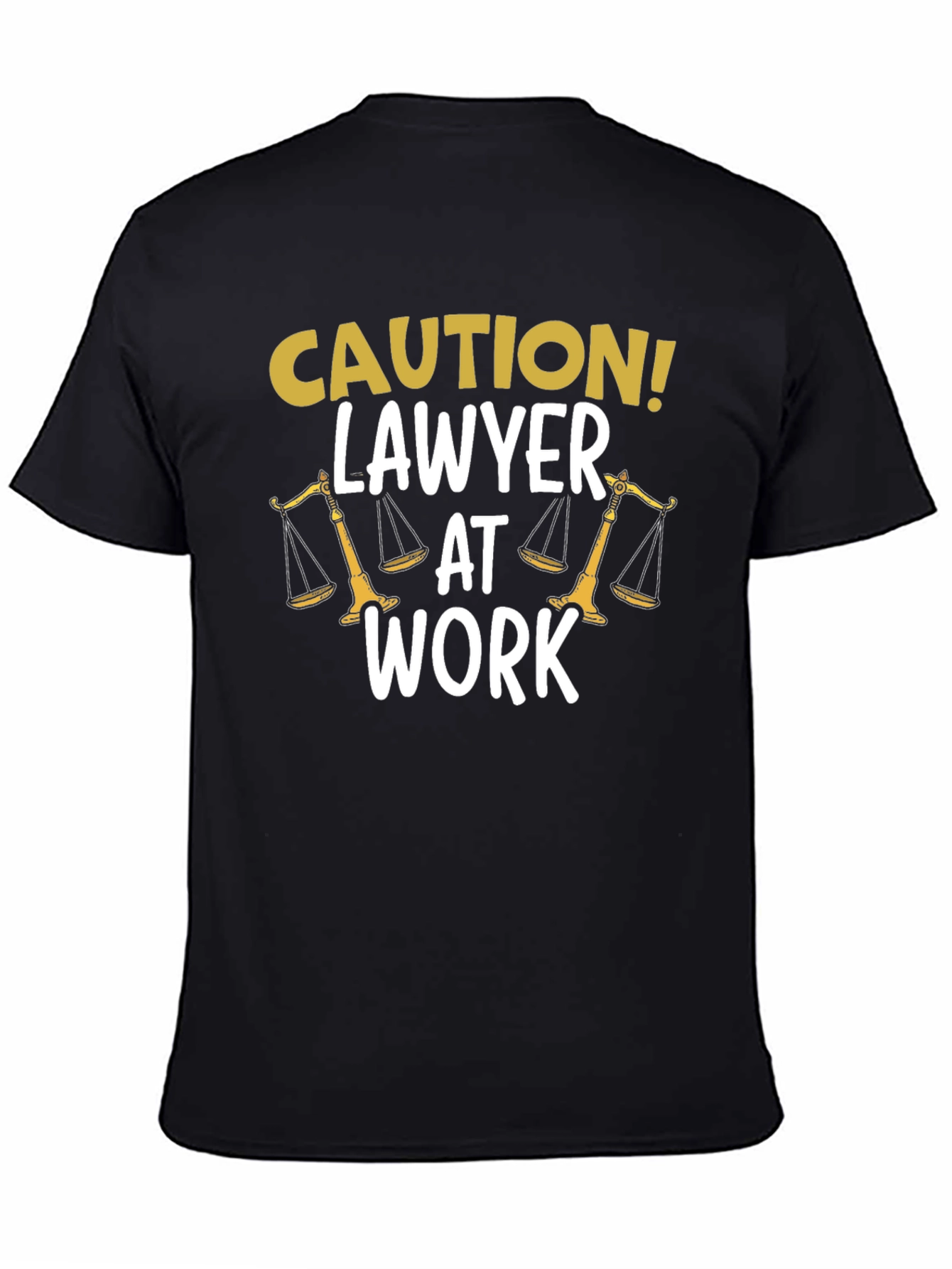 Caution! Lawyer At Work Novelty Graphic Tee
