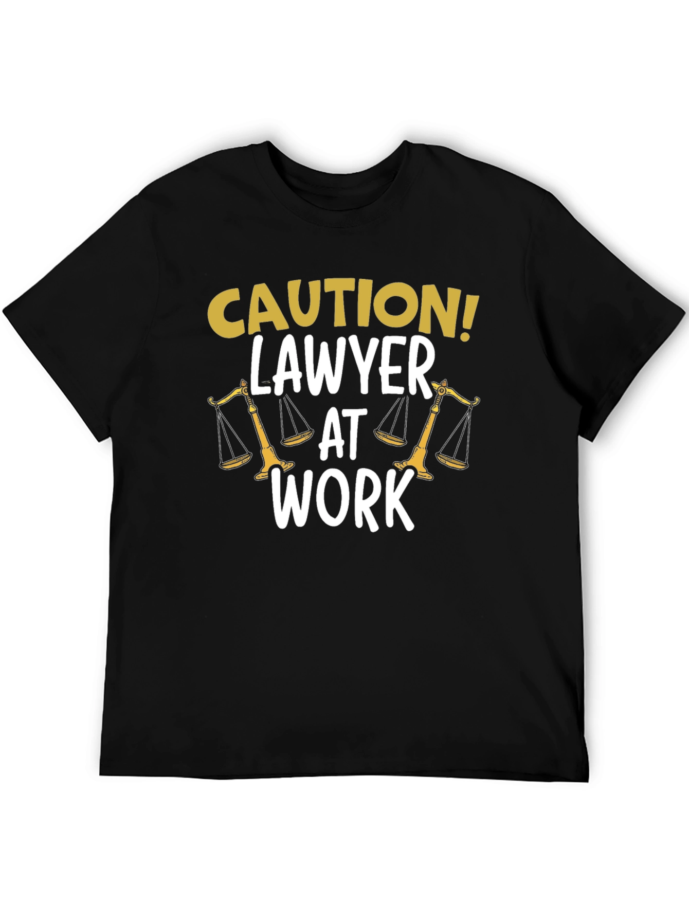 Caution! Lawyer At Work Novelty Graphic Tee