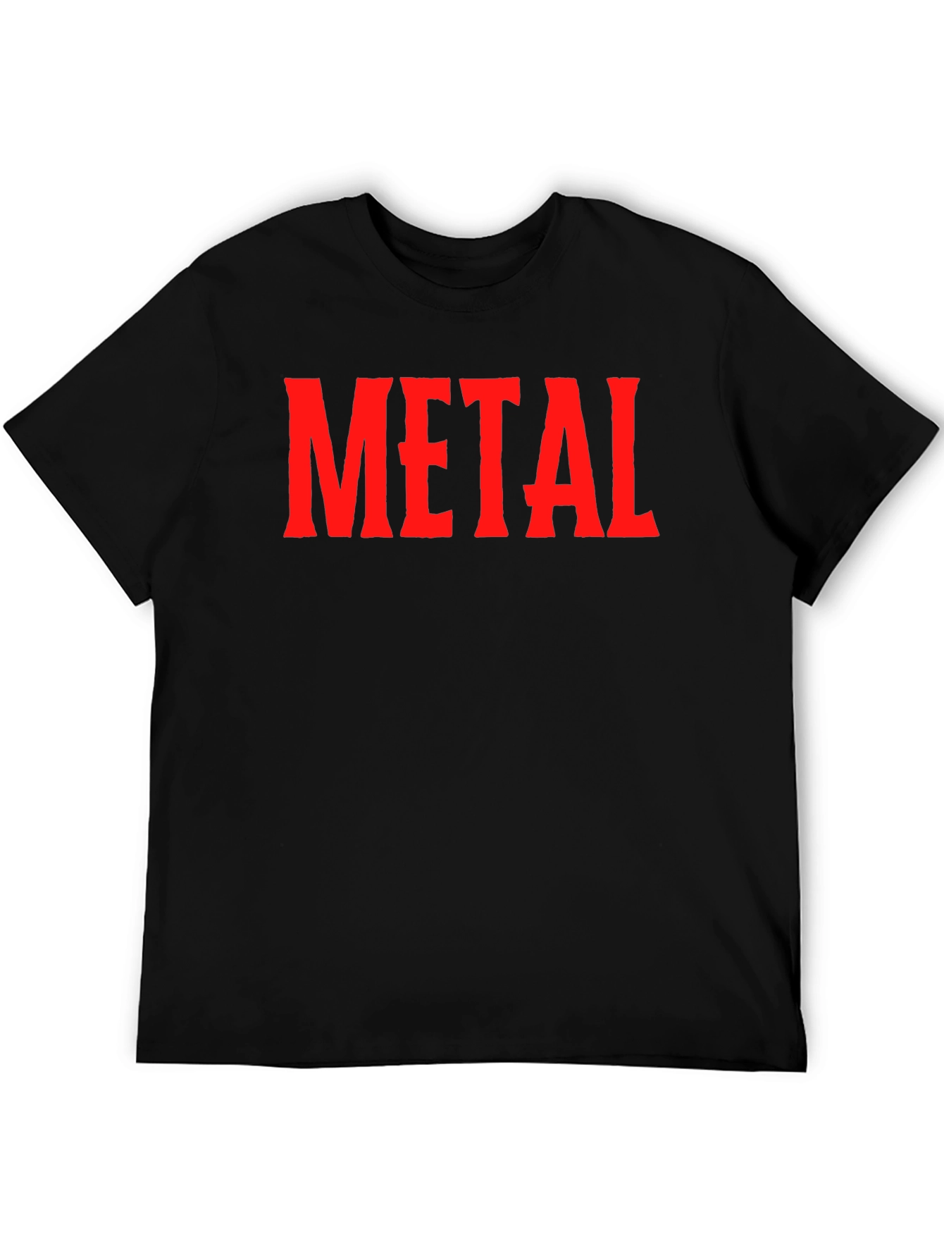 Metal Band Fan T-Shirt - Red Text Design