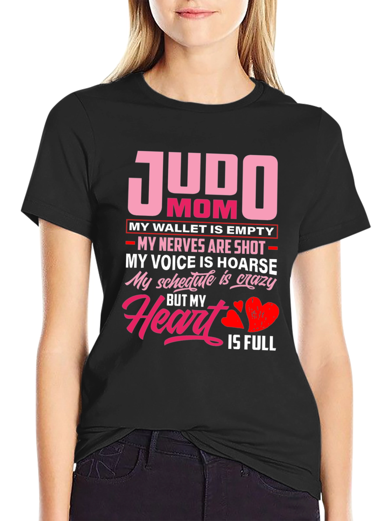 Judo Mom T-Shirt - Heart is Full