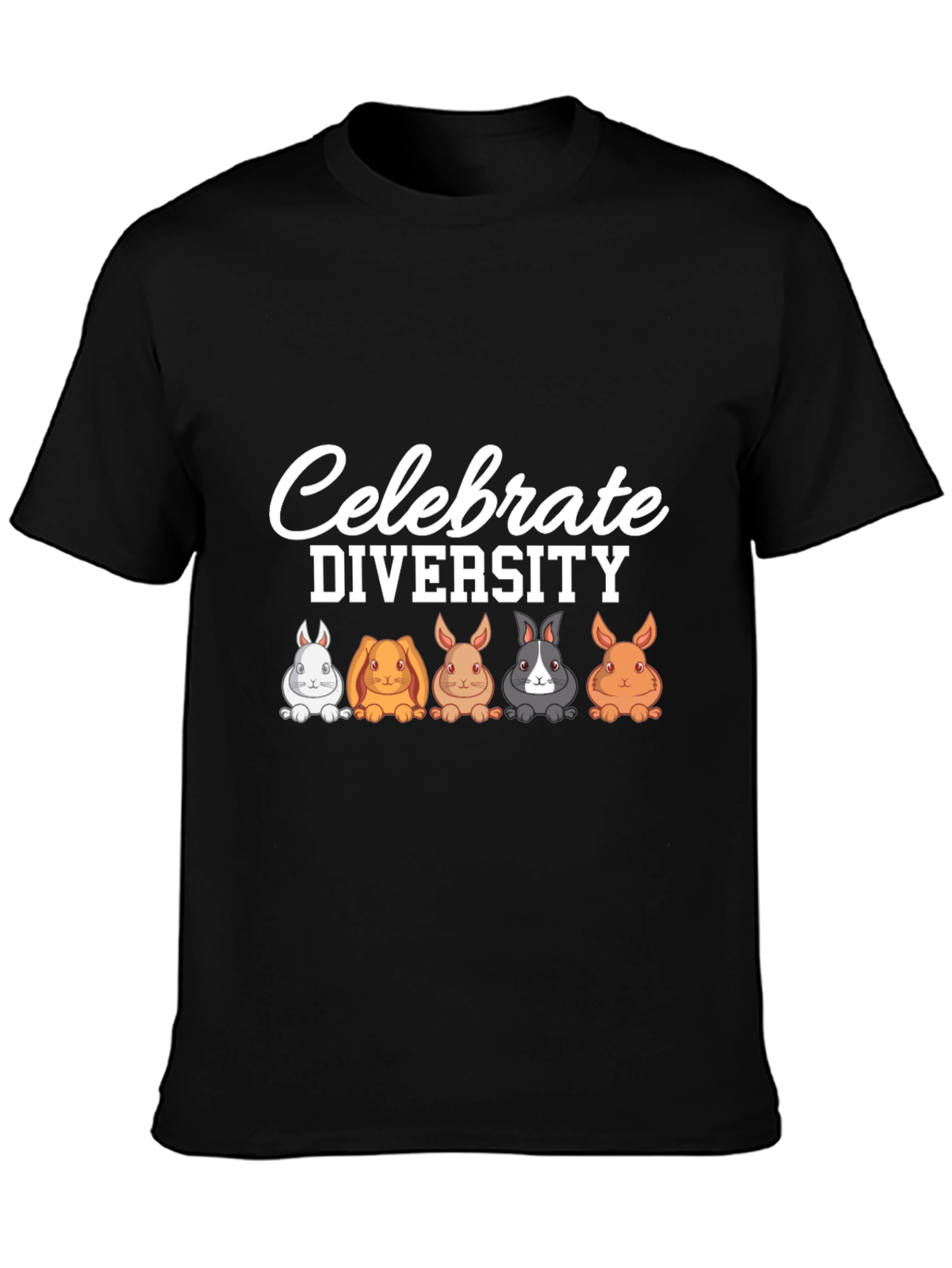 Celebrate Diversity Rabbit Graphic T-Shirt
