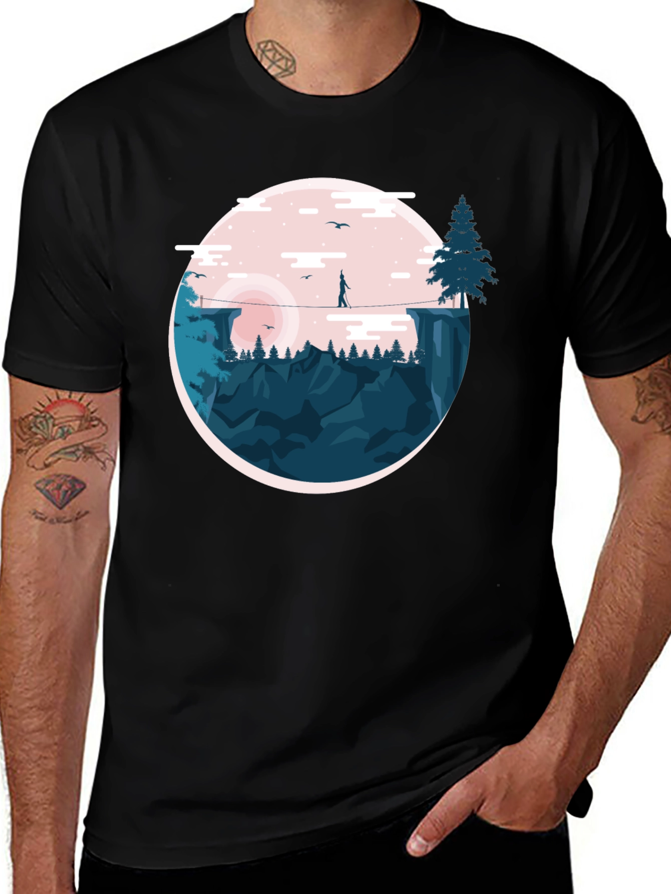 Daredevil Graphic Tee - Black Crew Neck T-Shirt