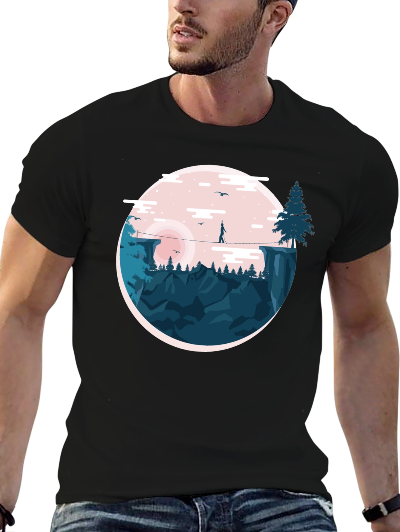Daredevil Graphic Tee - Black Crew Neck T-Shirt