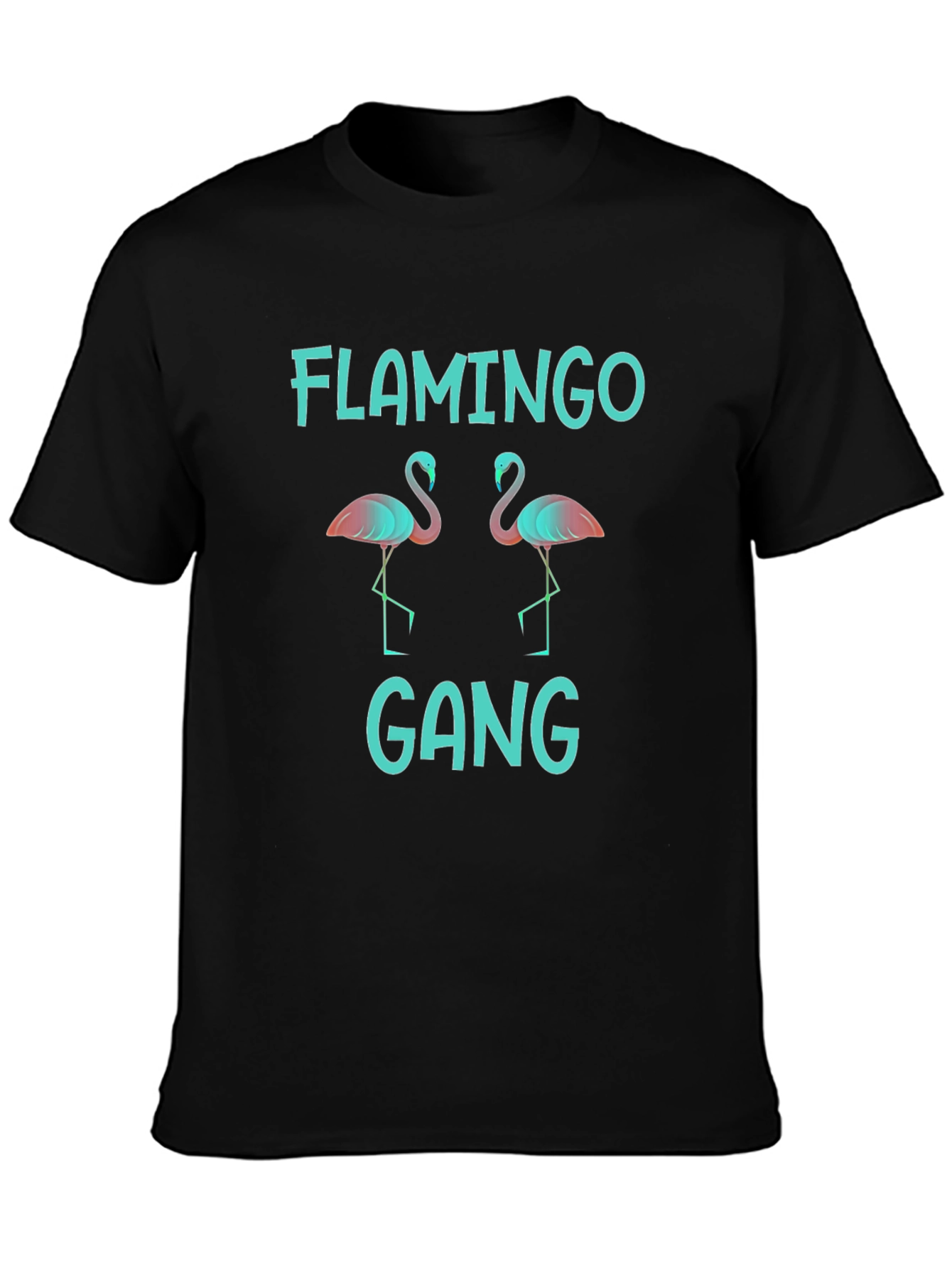 Flamingo Gang Graphic Tee - Black T-Shirt