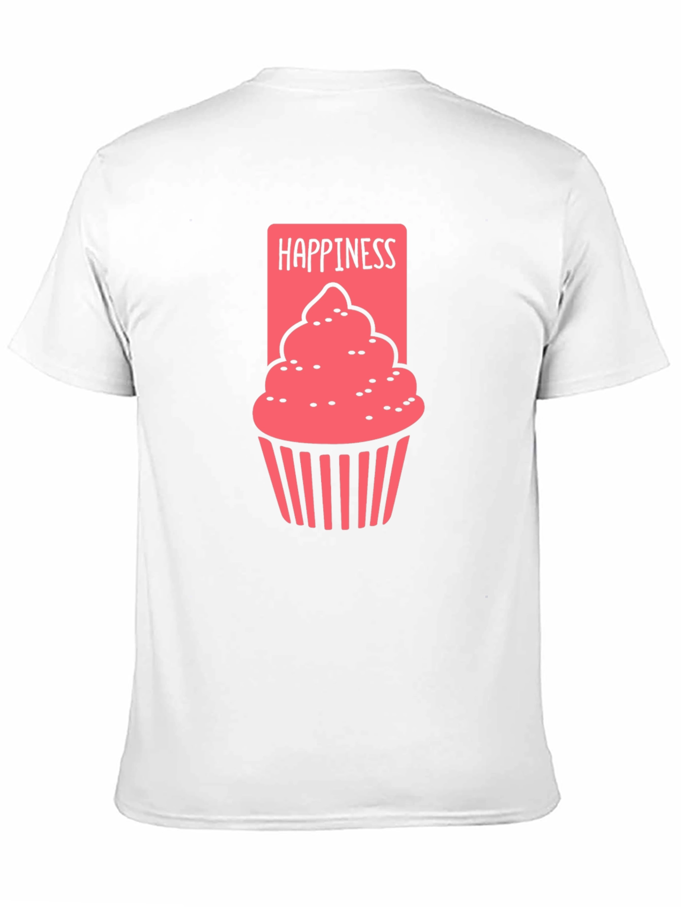 Happiness Cupcake Graphic Tee - Black Cotton T-Shirt