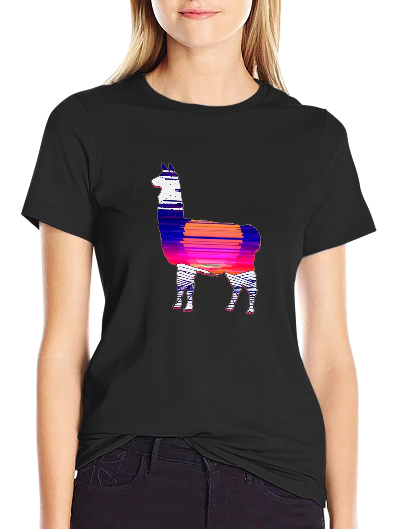 Llama Sunset Graphic Tee - Unique Style