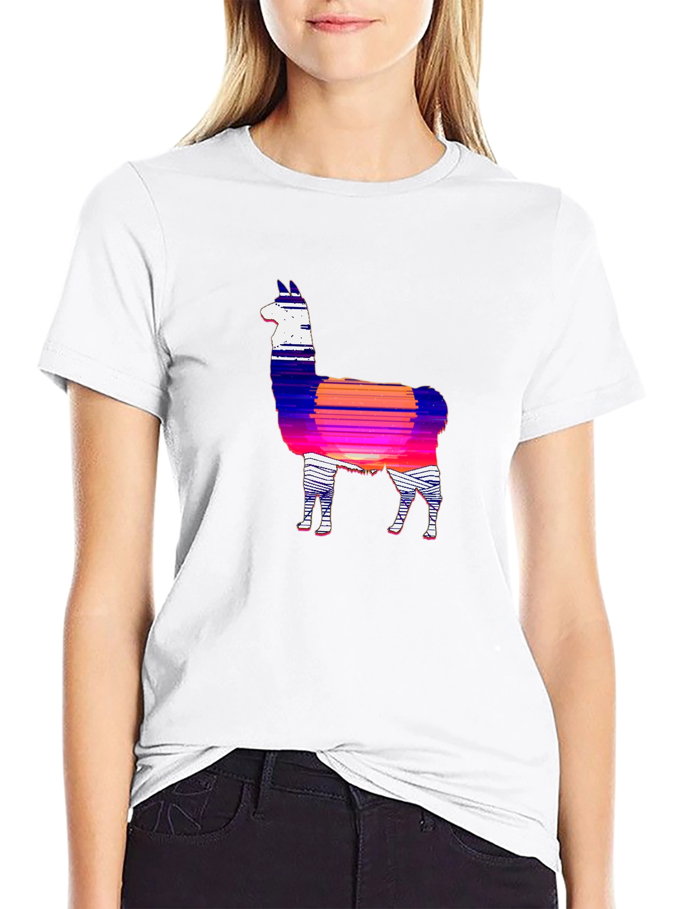 Llama Sunset Graphic Tee - Unique Style