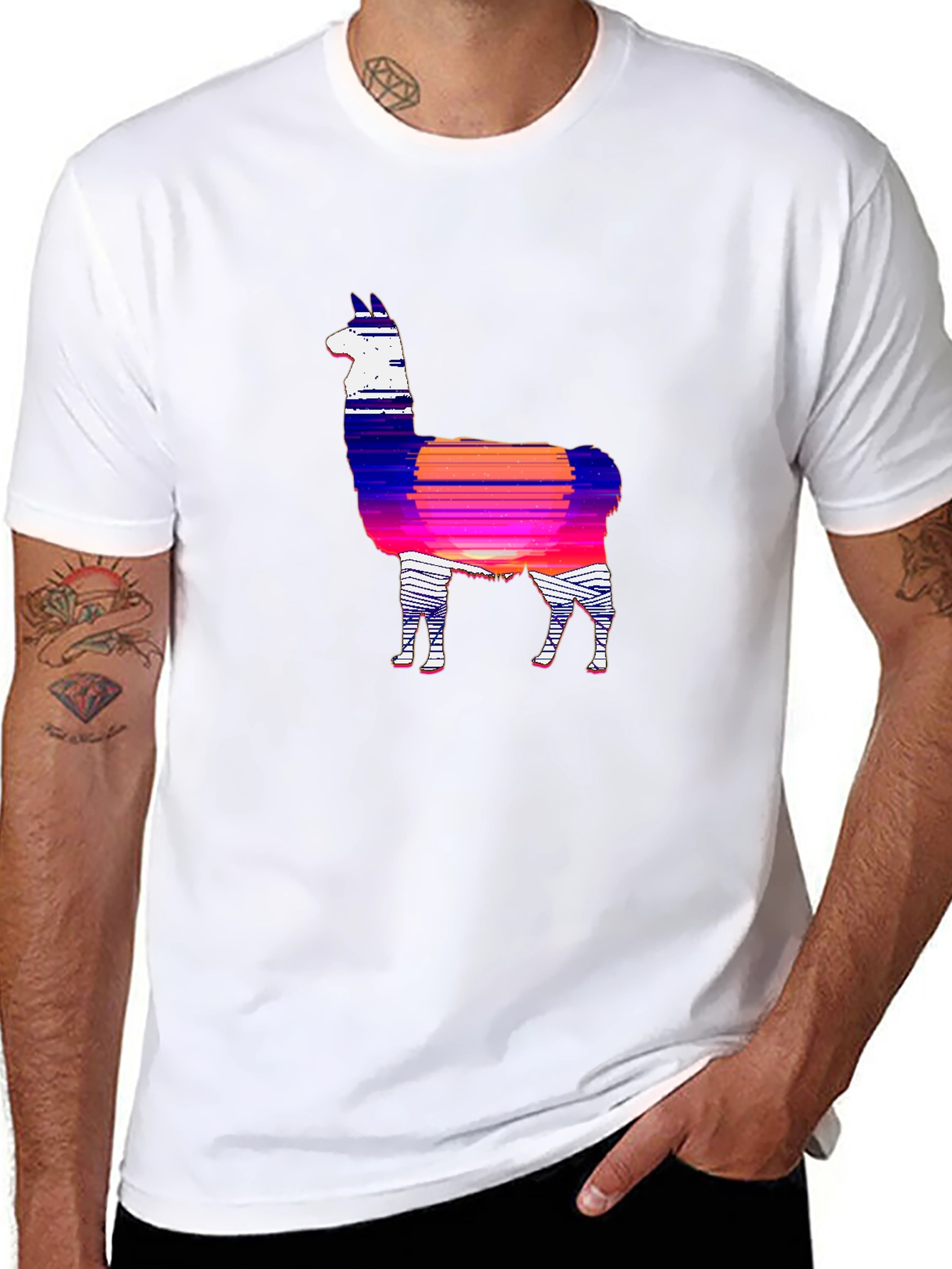 Llama Sunset Graphic Tee - Unique Style