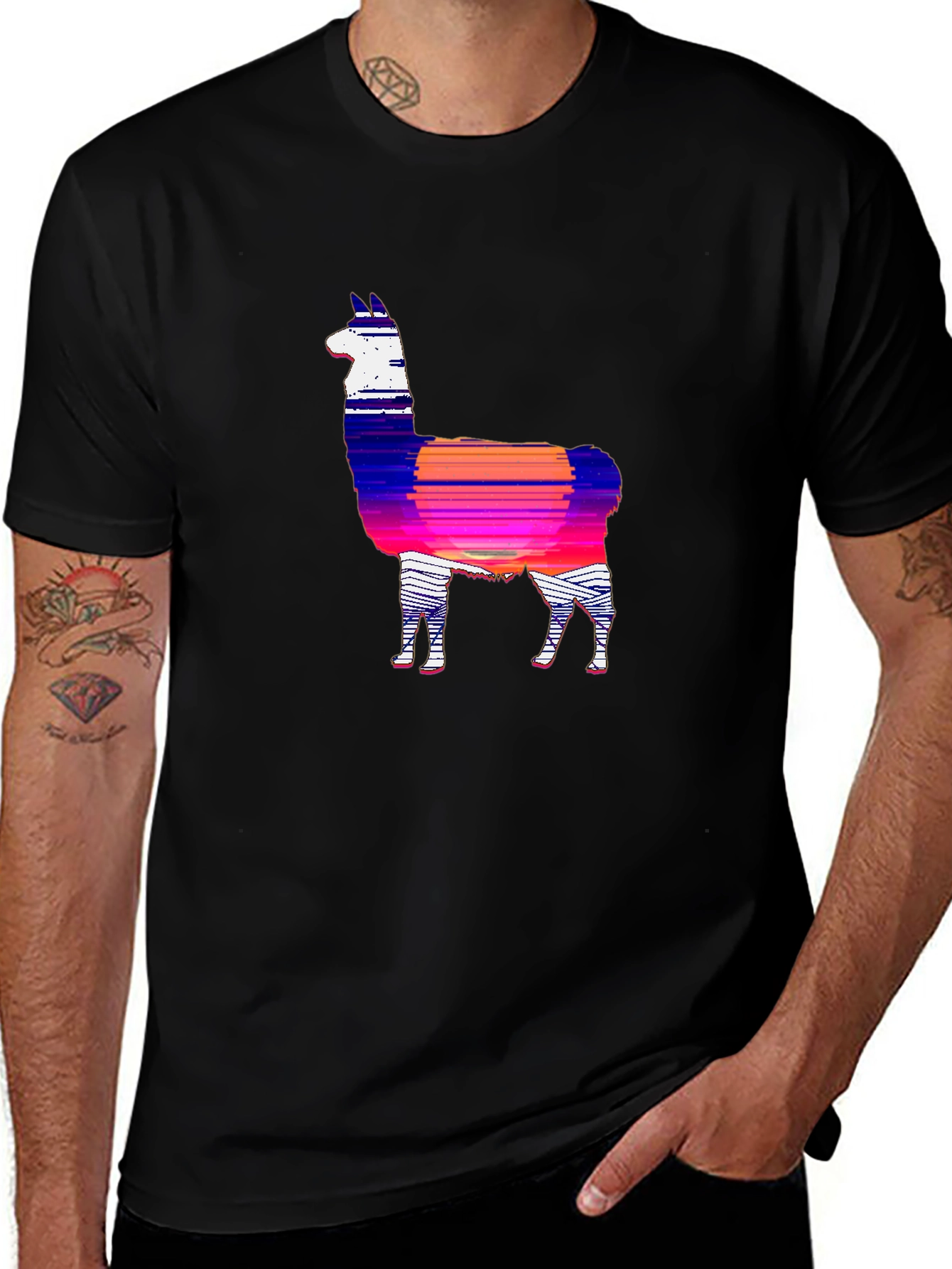 Llama Sunset Graphic Tee - Unique Style