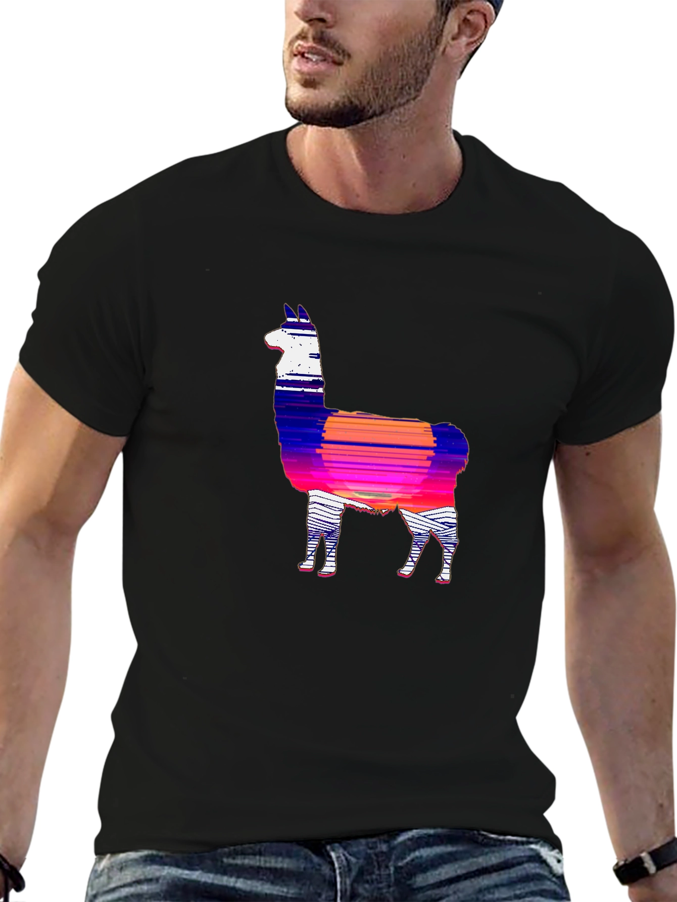 Llama Sunset Graphic Tee - Unique Style