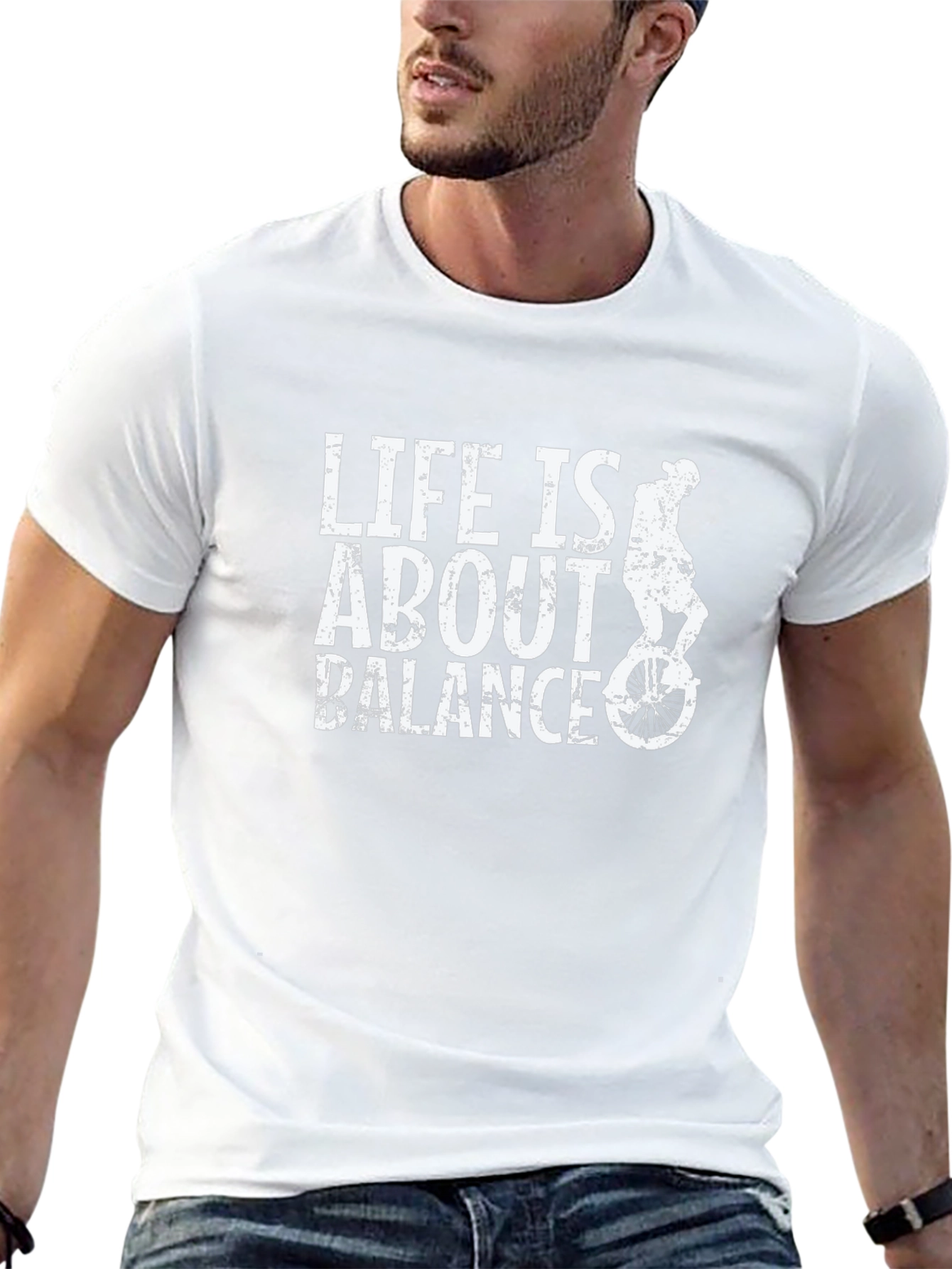 Life is About Balance - Unicycle Graphic T-Shirt