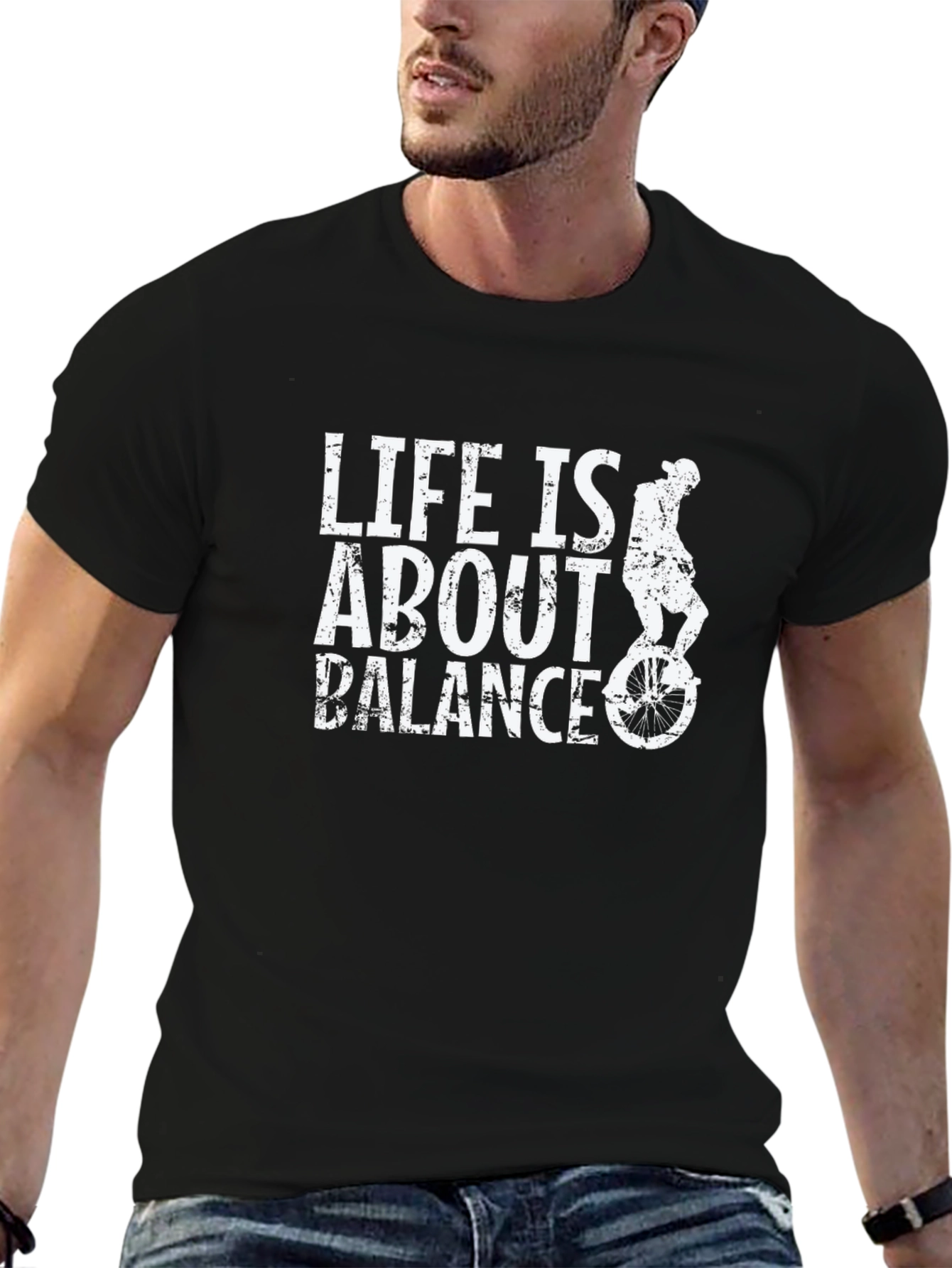 Life is About Balance - Unicycle Graphic T-Shirt